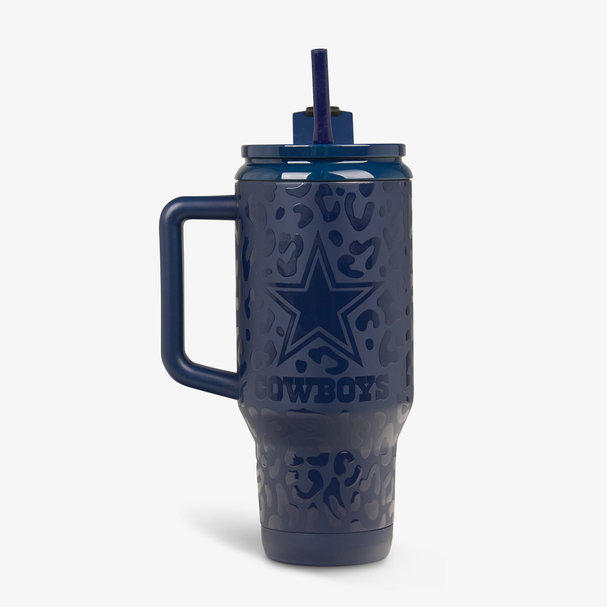 NFL 32 Oz Leopard Flip ‘n’ Sip Travel Mug A7 - Cowboys - Product View