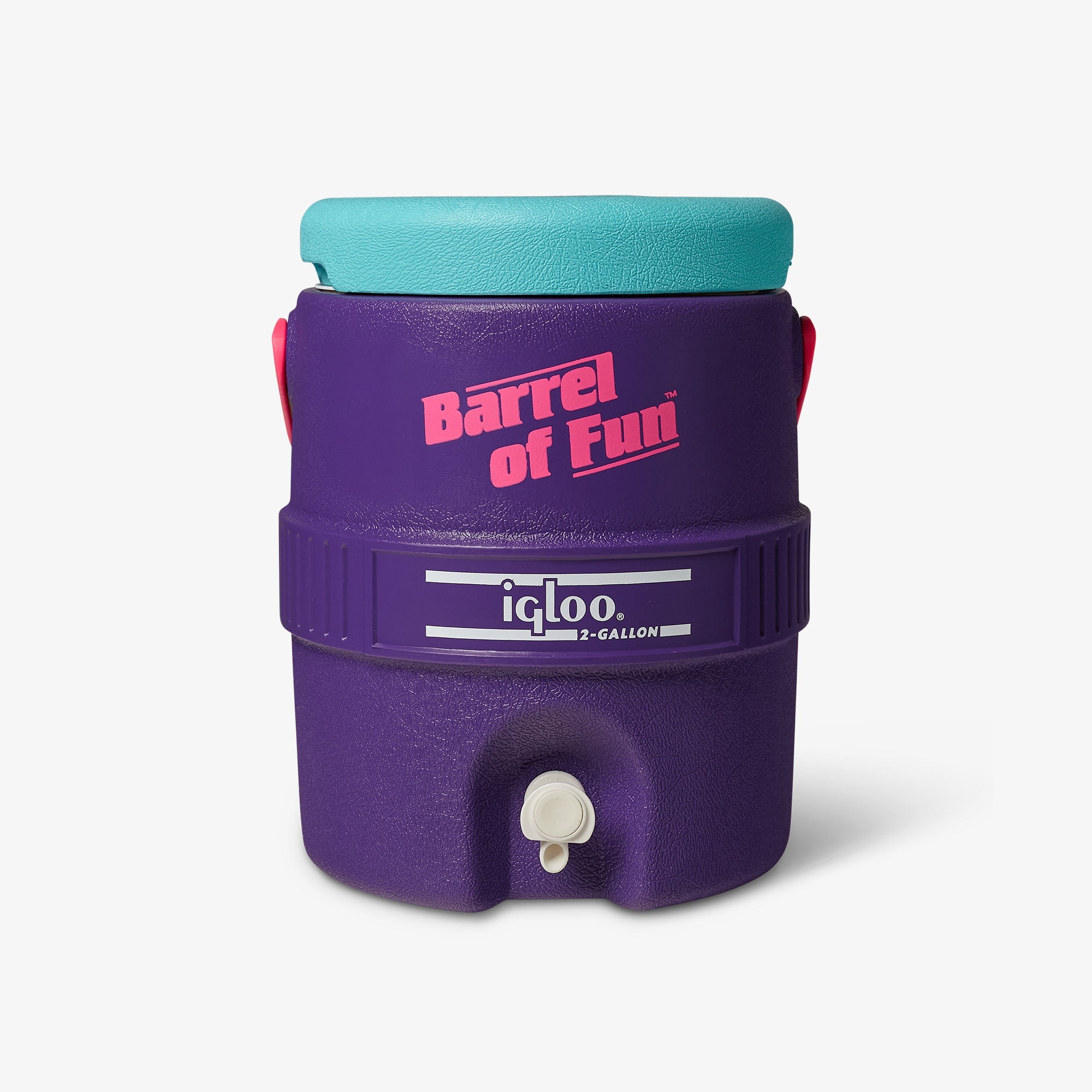Retro Barrel of Fun 2 Gallon Jug Y7 - Purple - Front View
