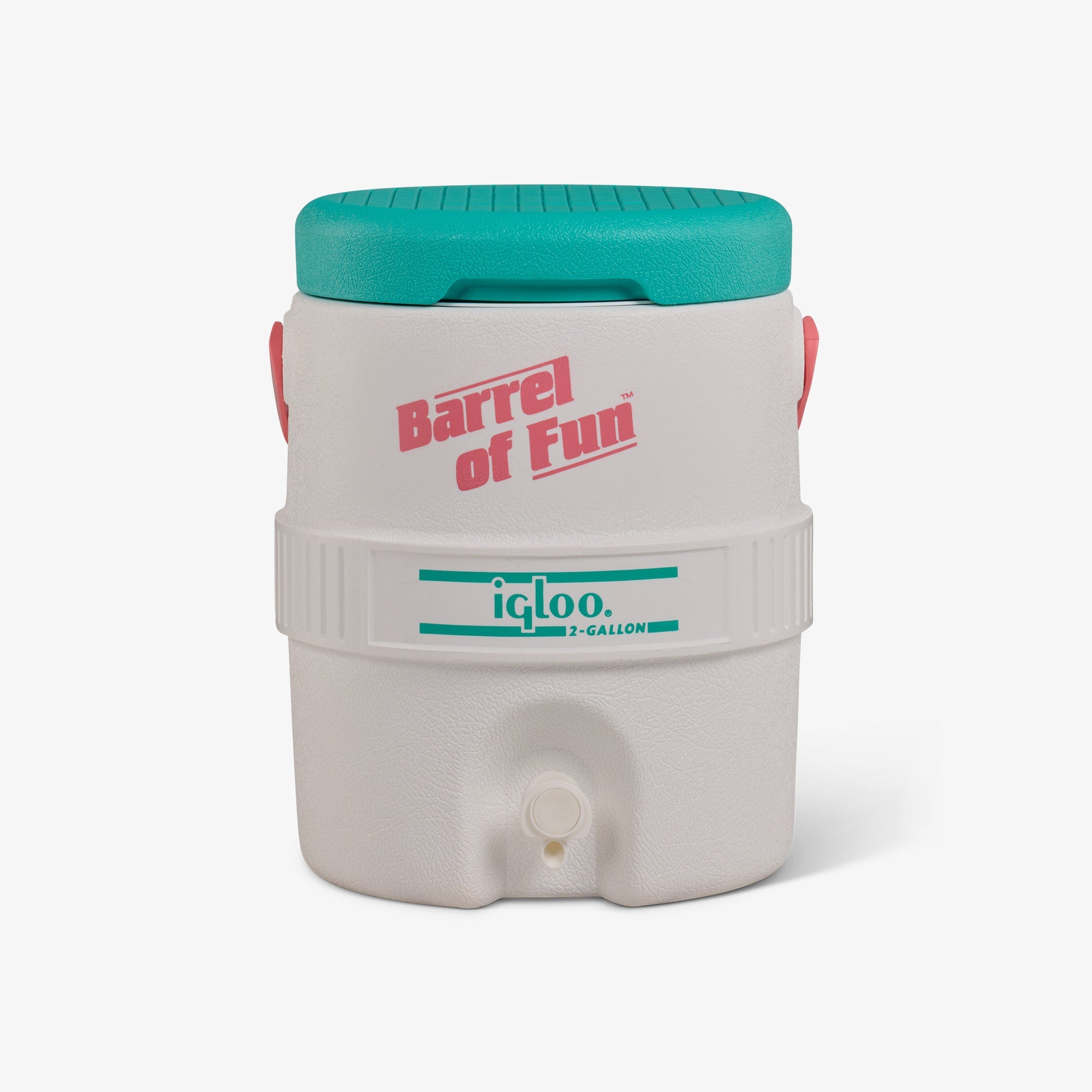 Retro Barrel of Fun 2 Gallon Jug Y7 - White - Front View