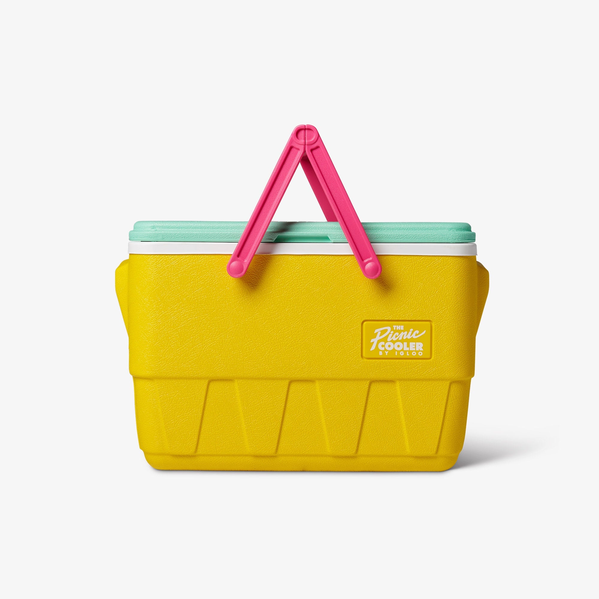 Retro Picnic Basket 25 Qt Cooler J5 - Yellow - Product View