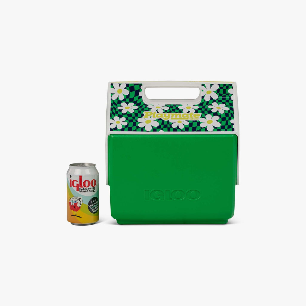 Retro Little Playmate 7 Qt Cooler O6 - Psychedelic Daisy - Size View