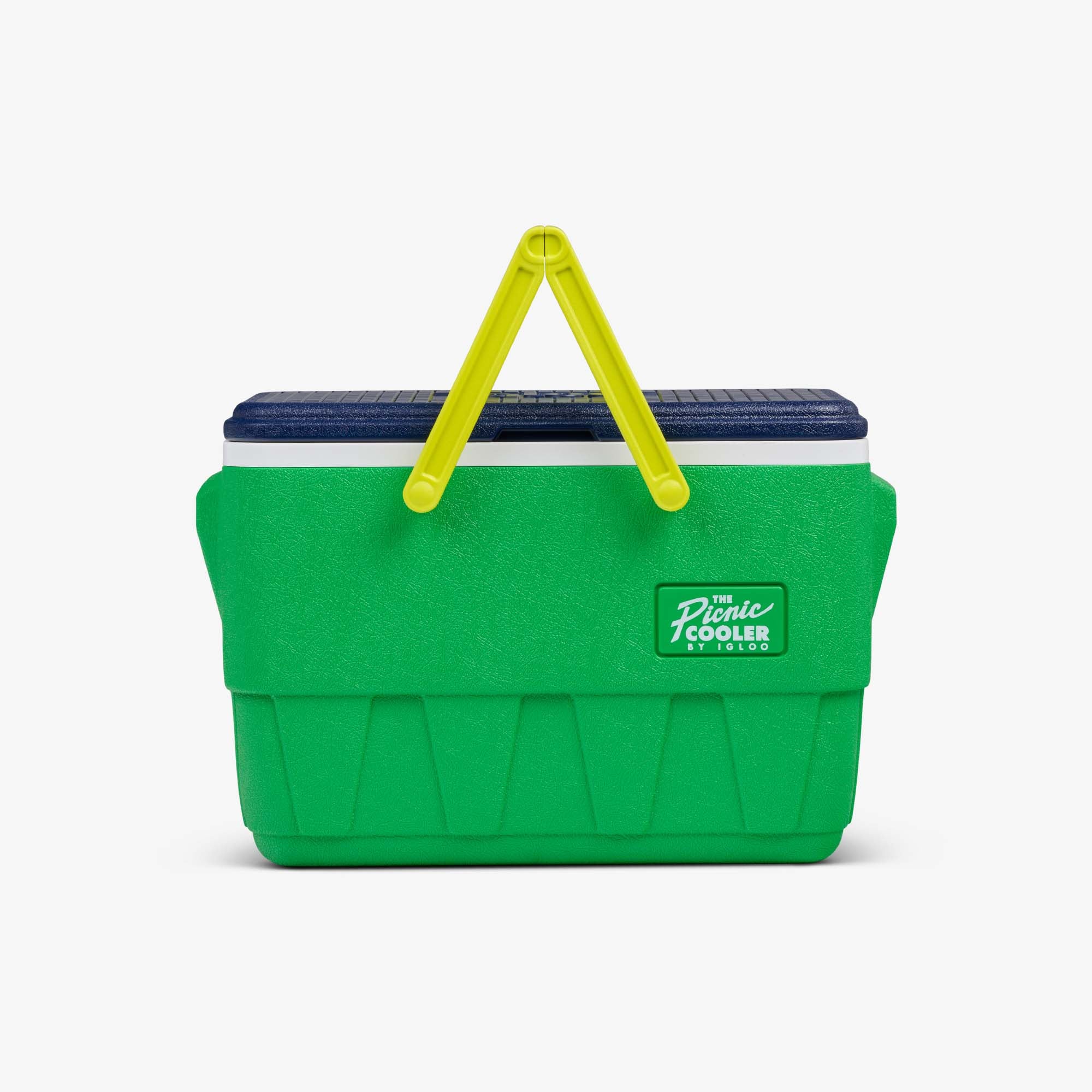 Retro Picnic Basket 25 Qt Cooler J5 - Whistle Green - Front View