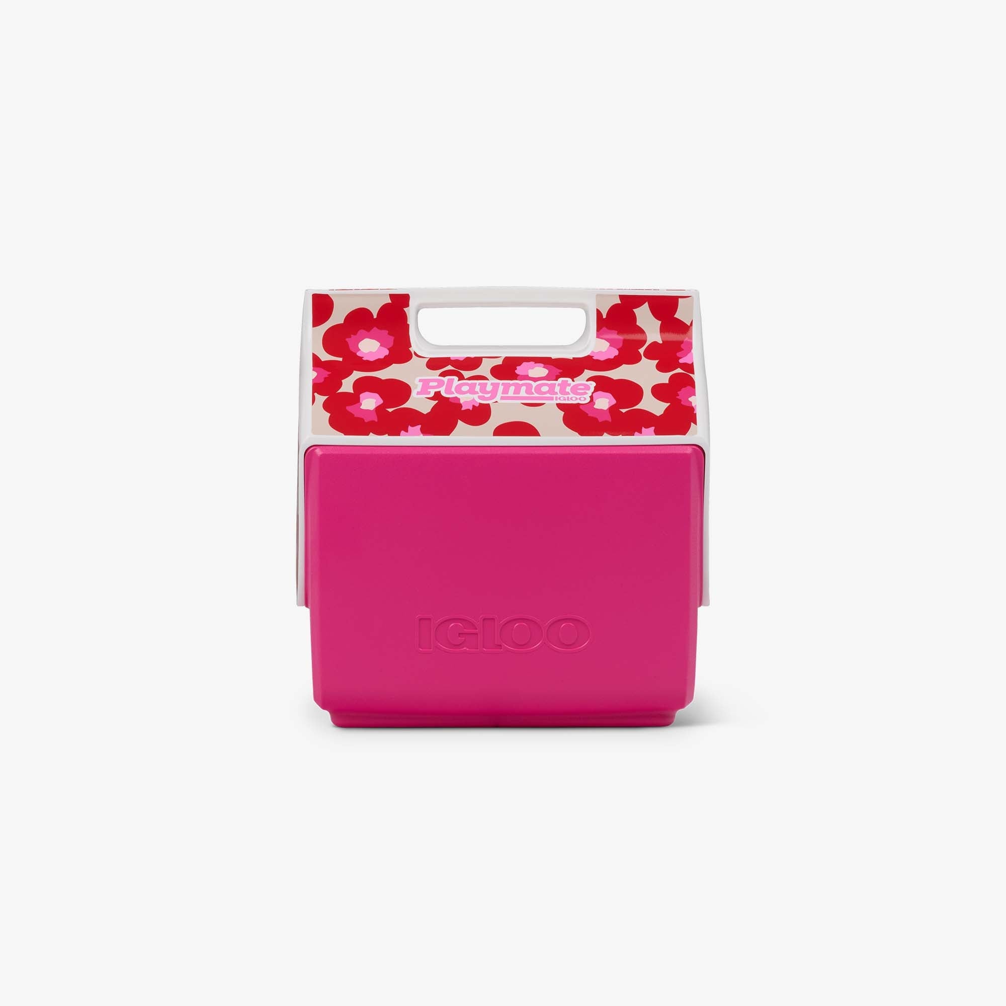 Retro Little Playmate 7 Qt Cooler O6 - Mod Floral - Front View