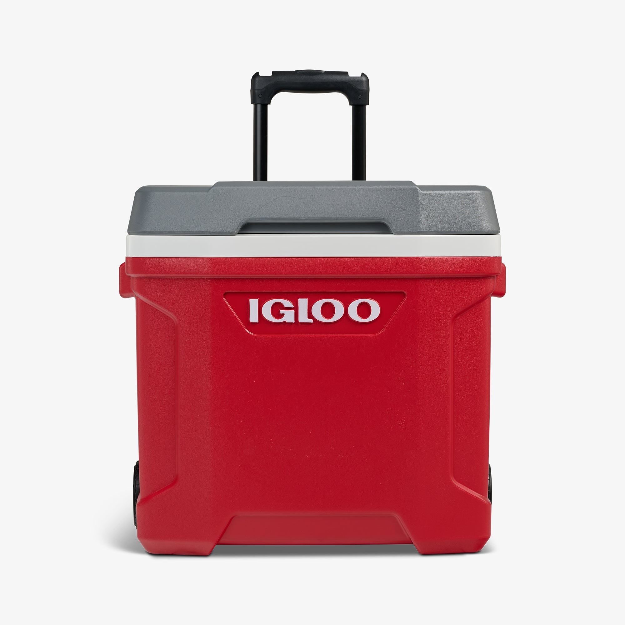 Latitude 30 Qt Roller Cooler A1 - Red - Strap View