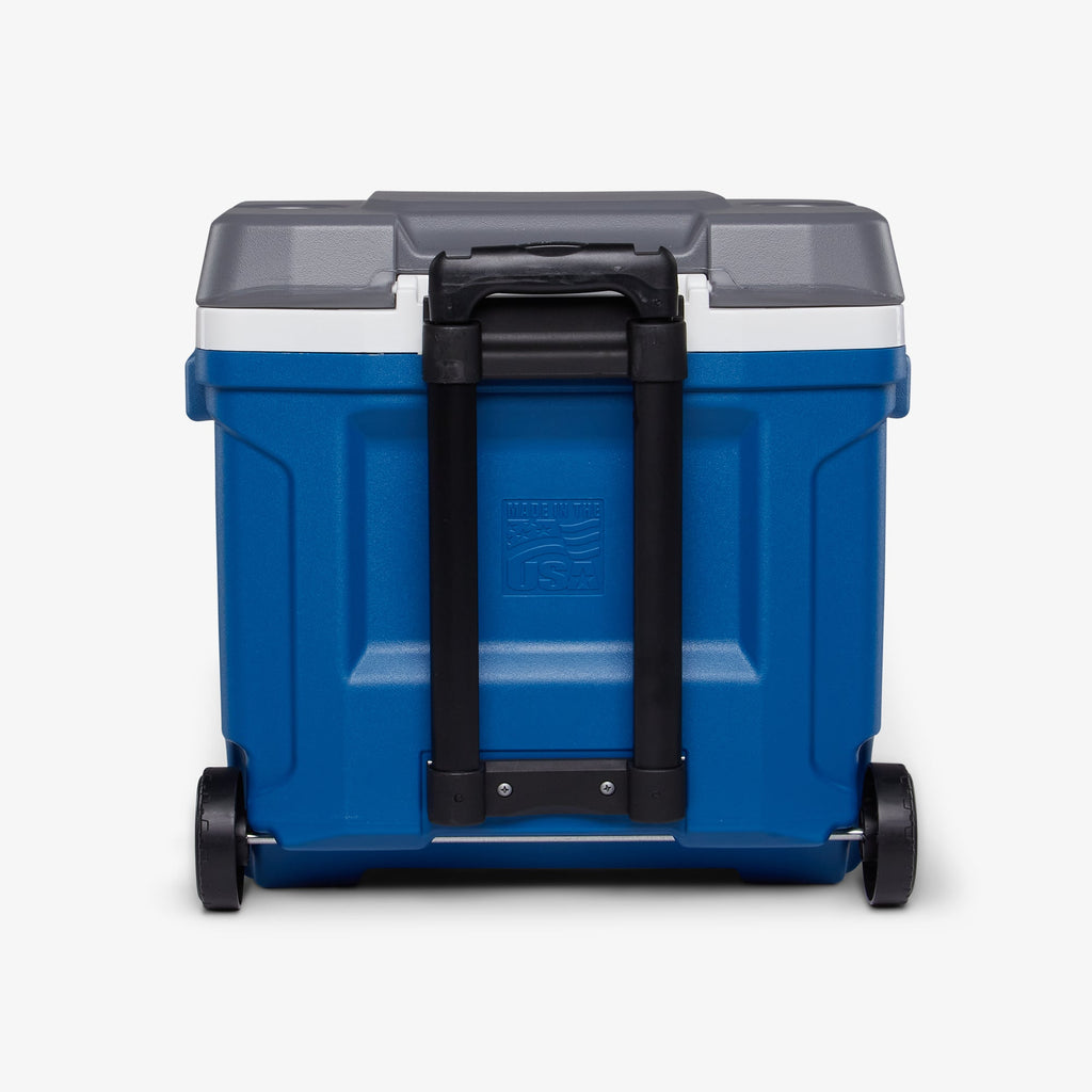 Latitude 30 Qt Roller Cooler A1 - Blue - Back View