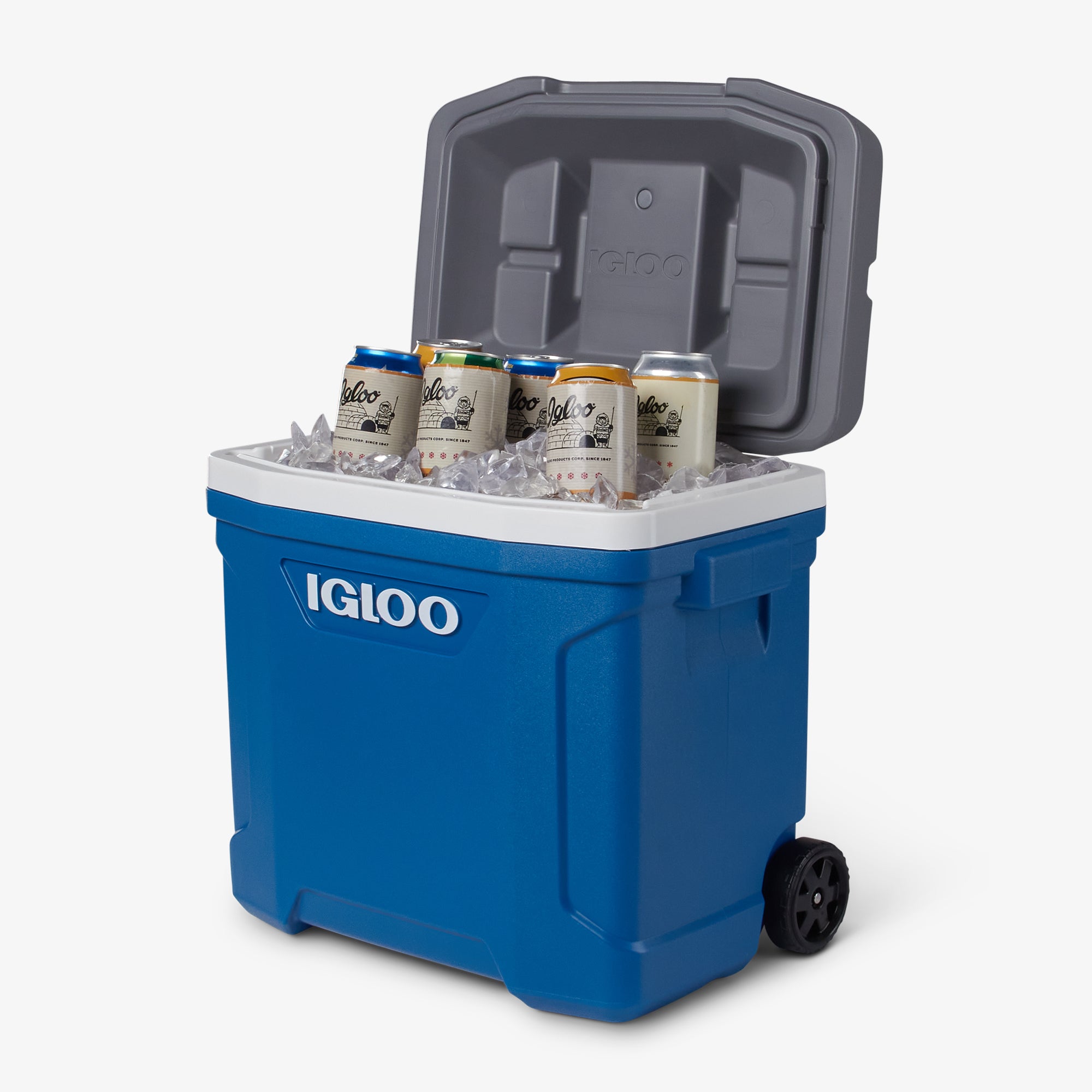Latitude 30 Qt Roller Cooler A1 - Blue - Product View