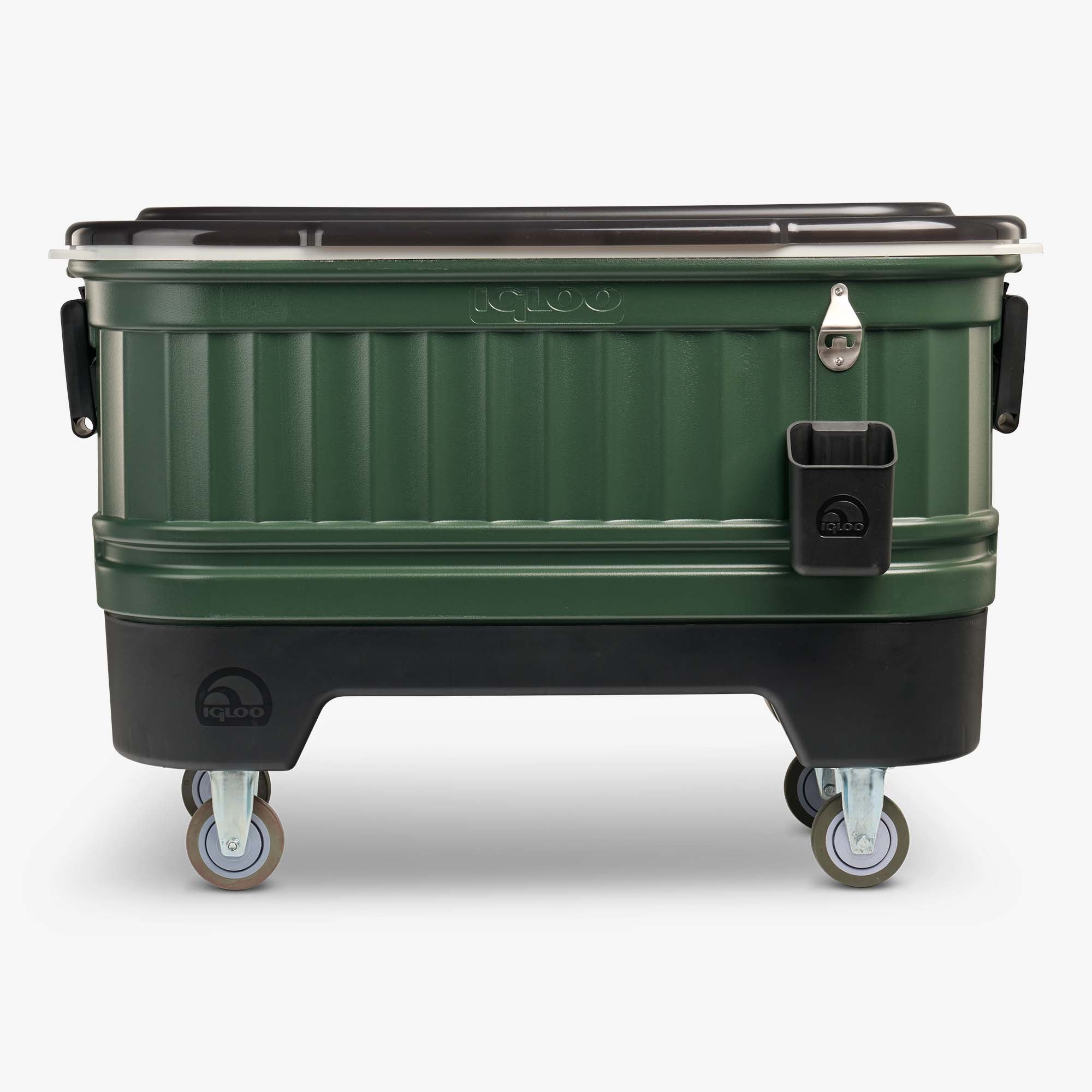 Party Bar 125 Qt Cooler S9 - Oil Green - Front View