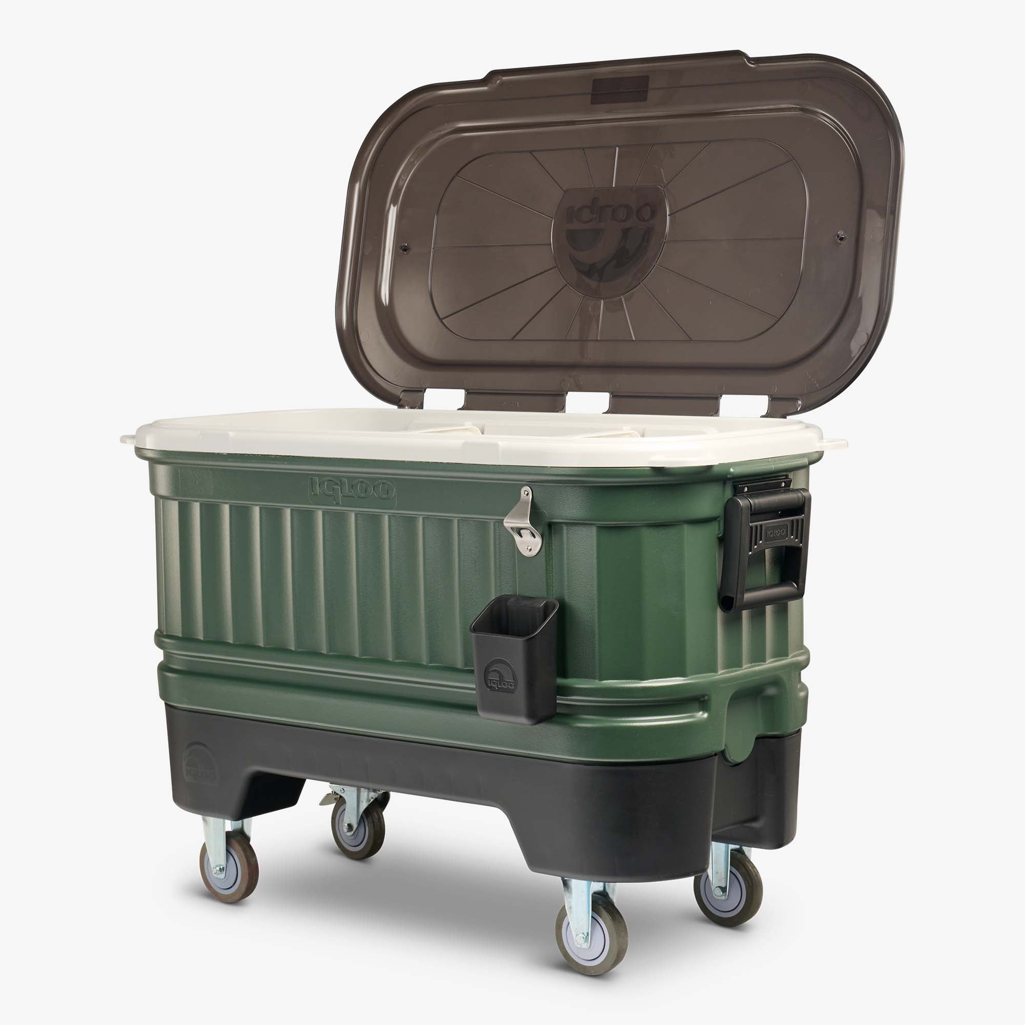 Party Bar 125 Qt Cooler S9 - Oil Green - Open View