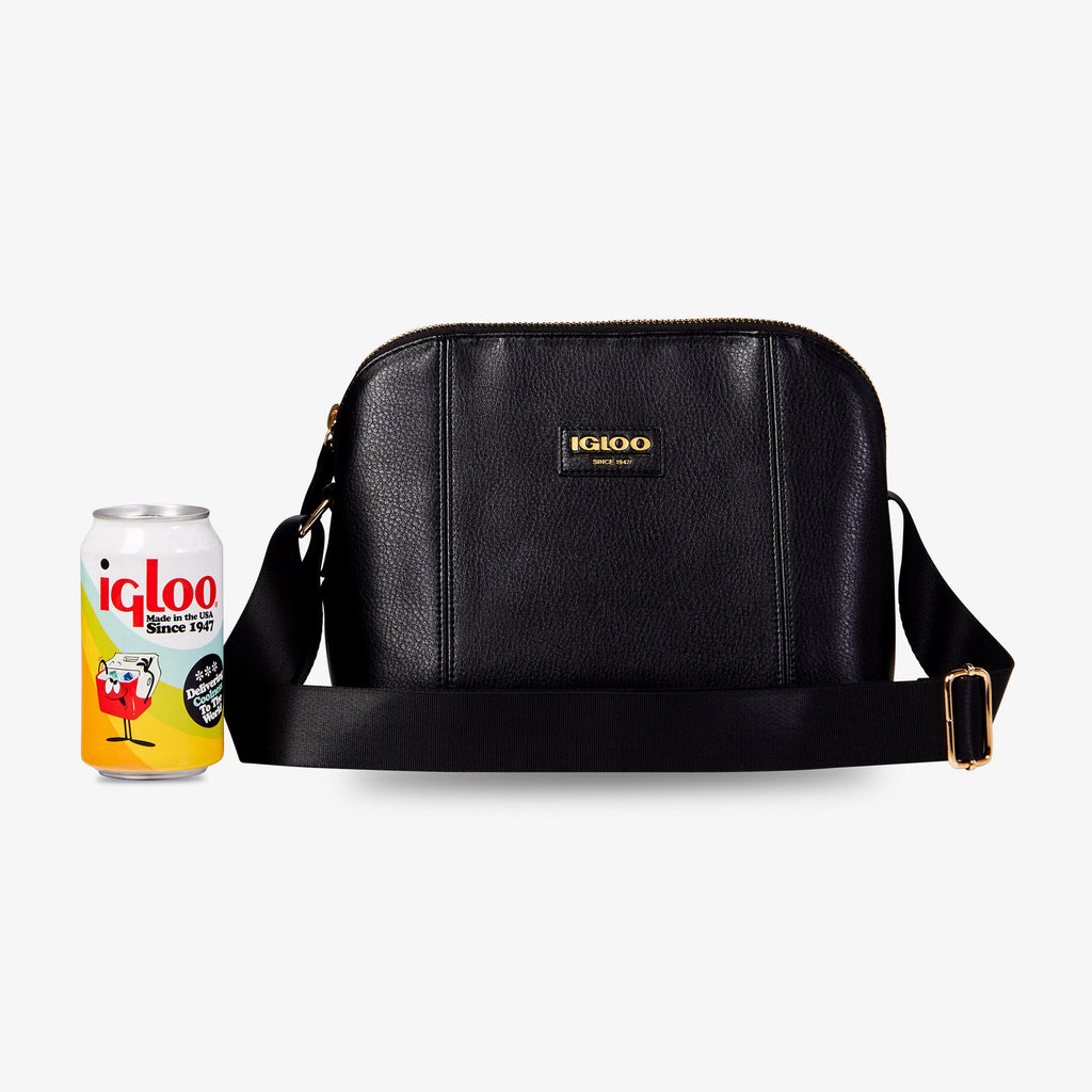 Igloo Luxe® Crossbody Cooler Bag D1 - Black - Size View