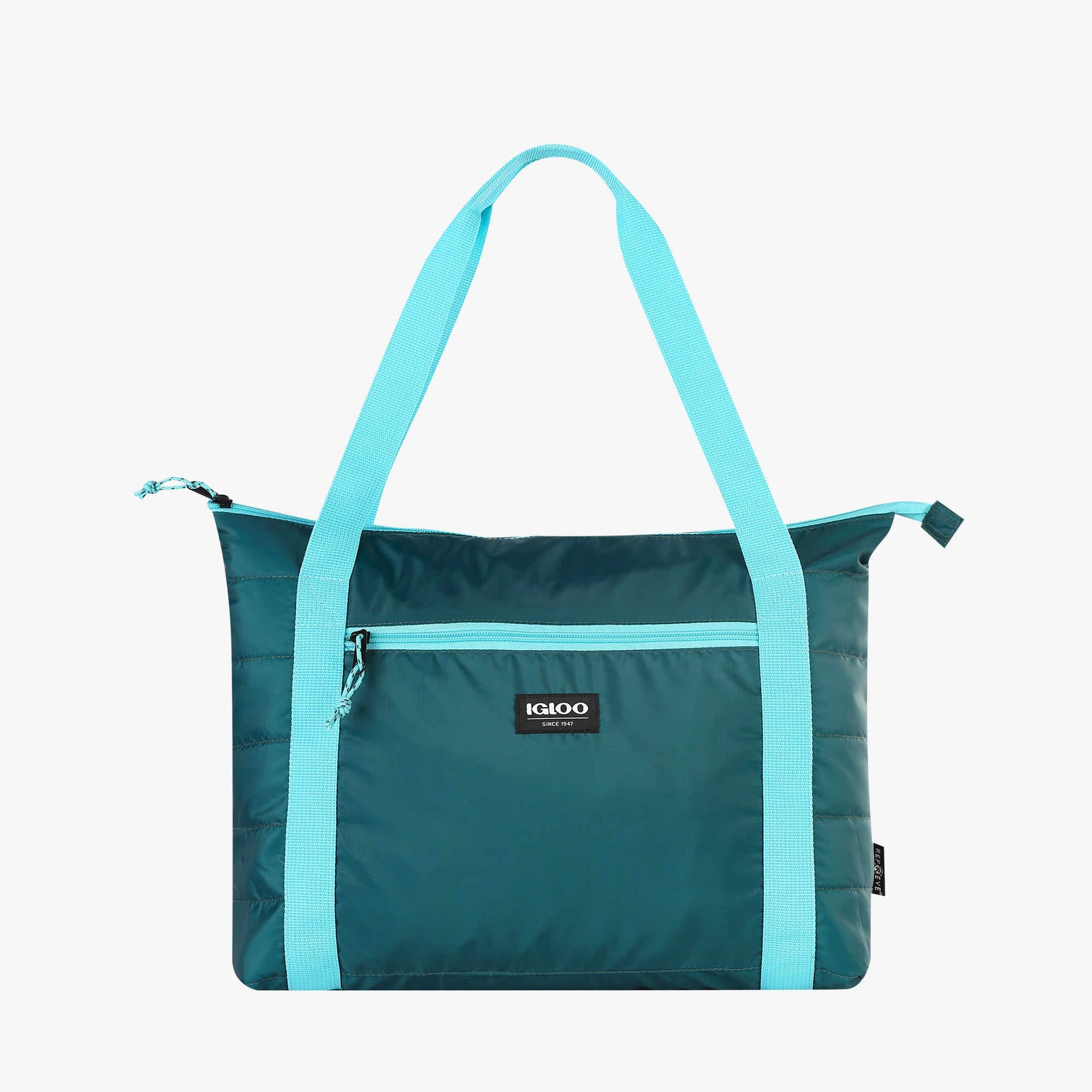 Packable Puffer 20-Can Cooler Bag V8 - Teal - Product View