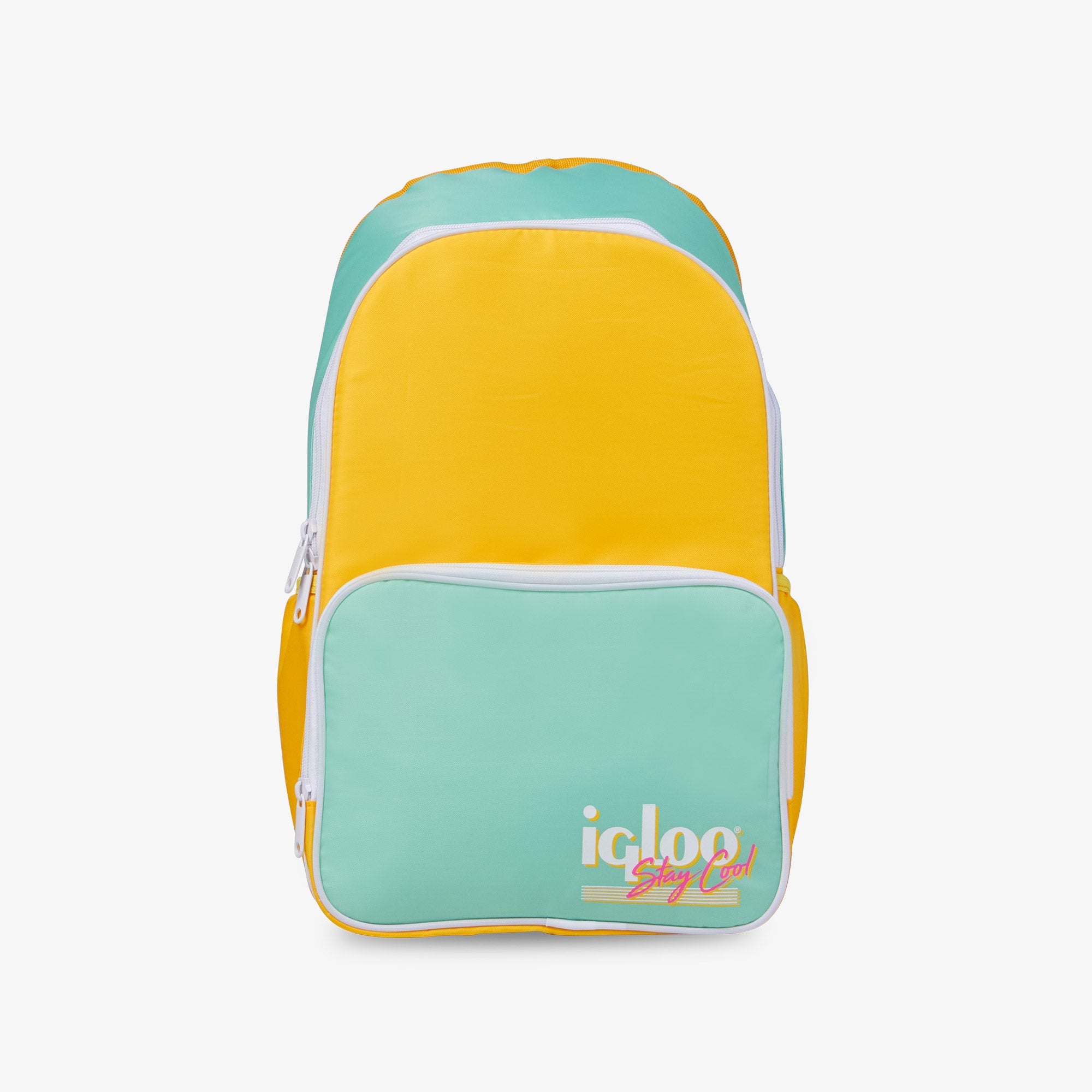 Retro Backpack Cooler X5 - Yellow - Front View