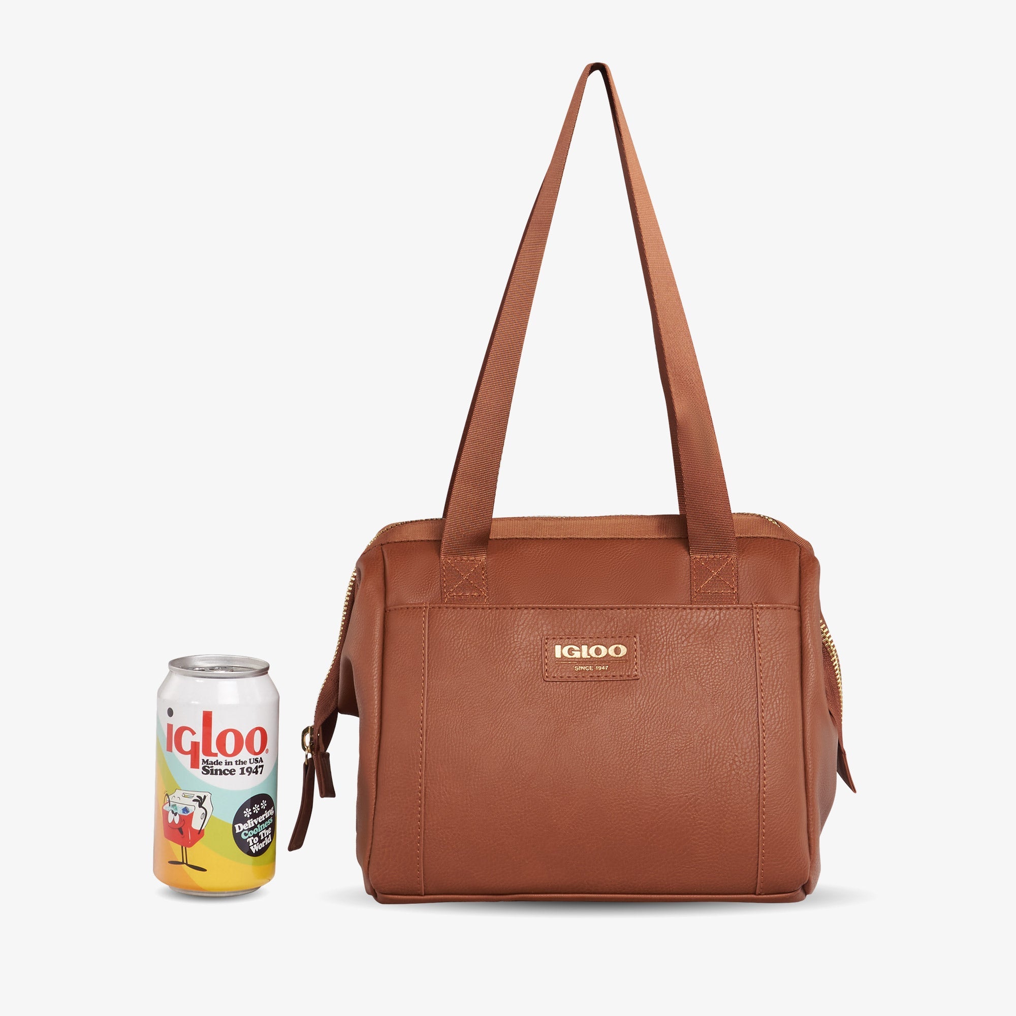 Igloo Luxe® Lunch Tote Cooler Bag Z4 - Cognac - Product View