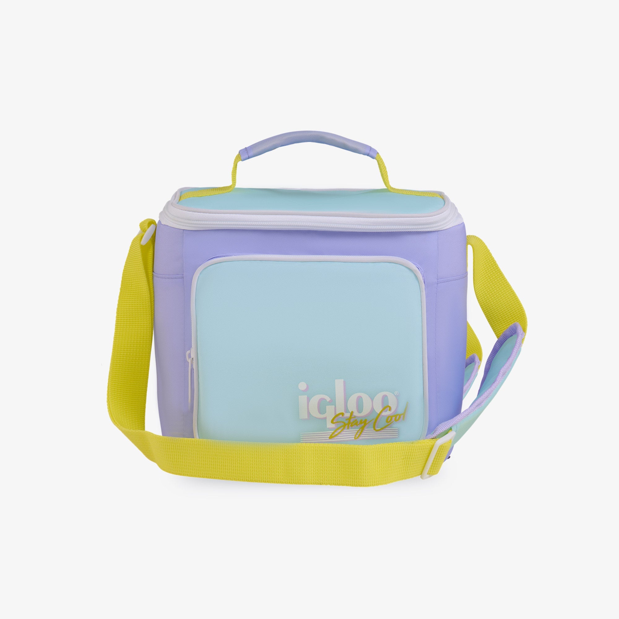 Retro Square Lunch Bag E9 - Lilac - Front View