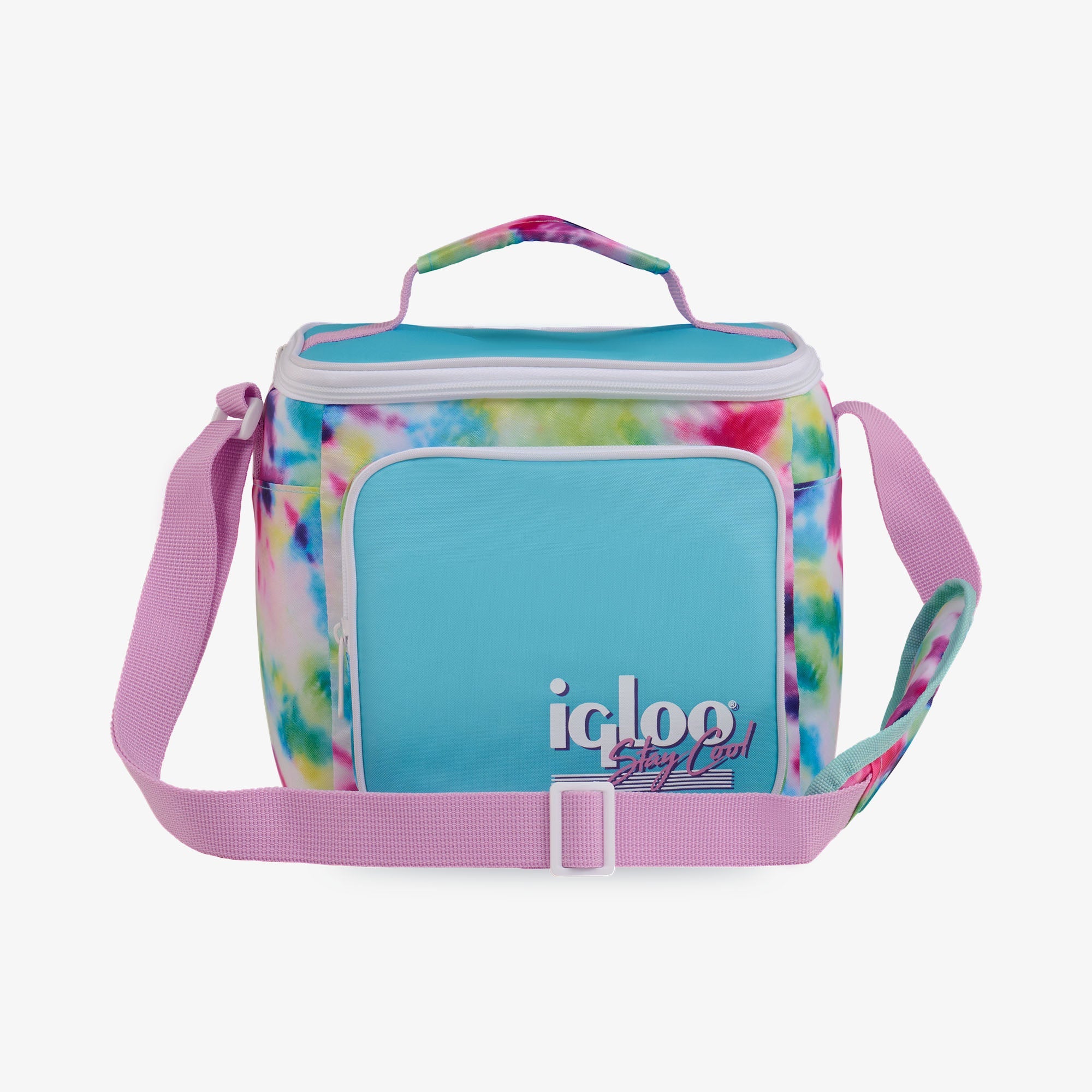 Retro Square Lunch Bag E9 - Tie-Dye - Front View