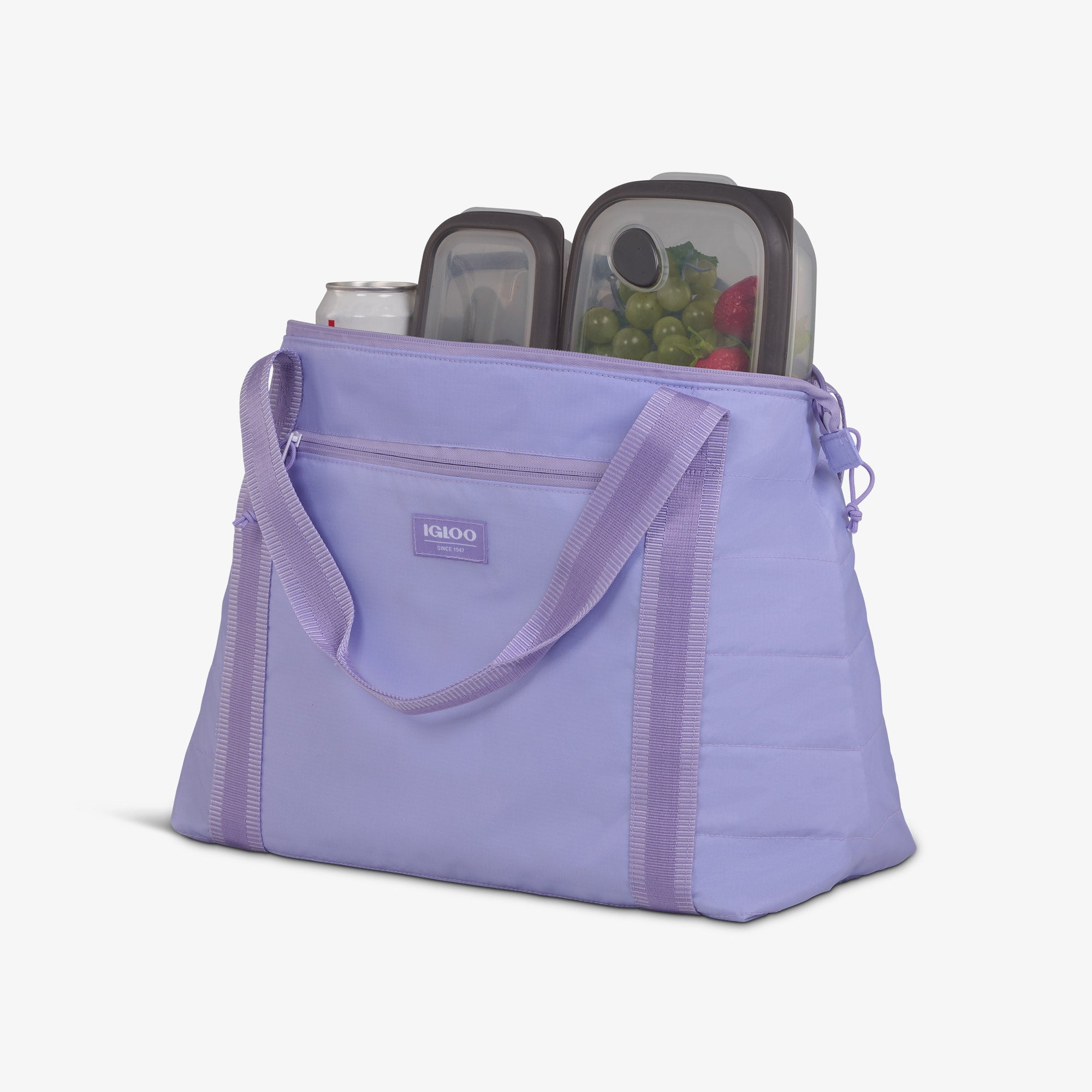 Packable Puffer 20-Can Cooler Bag V8 - Lilac - Product View