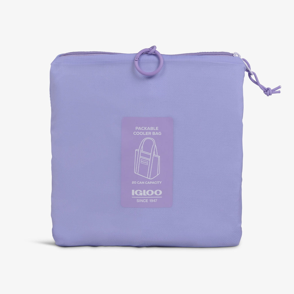 Packable Puffer 20-Can Cooler Bag V8 - Lilac - Product View