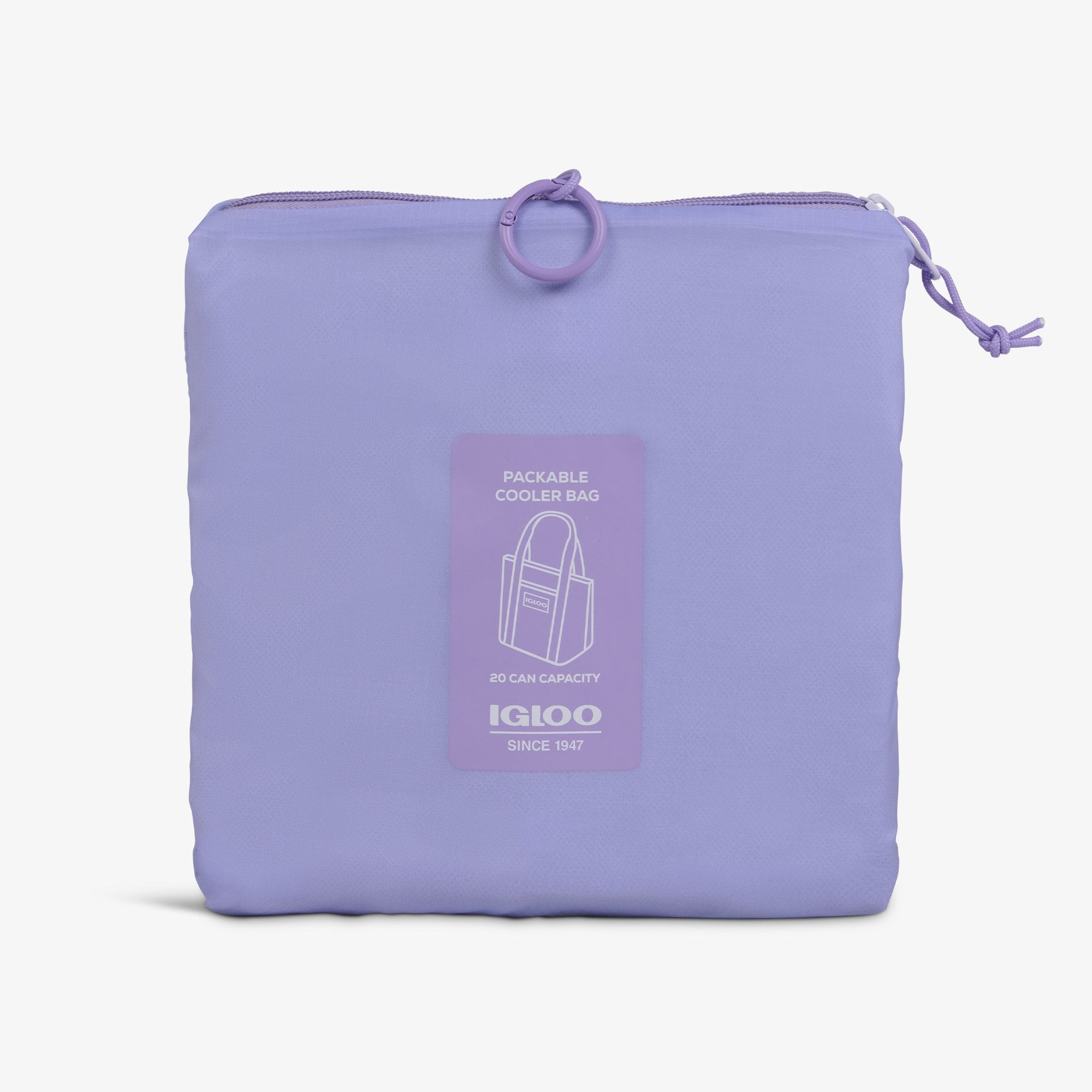 Packable Puffer 20-Can Cooler Bag V8 - Lilac - Product View