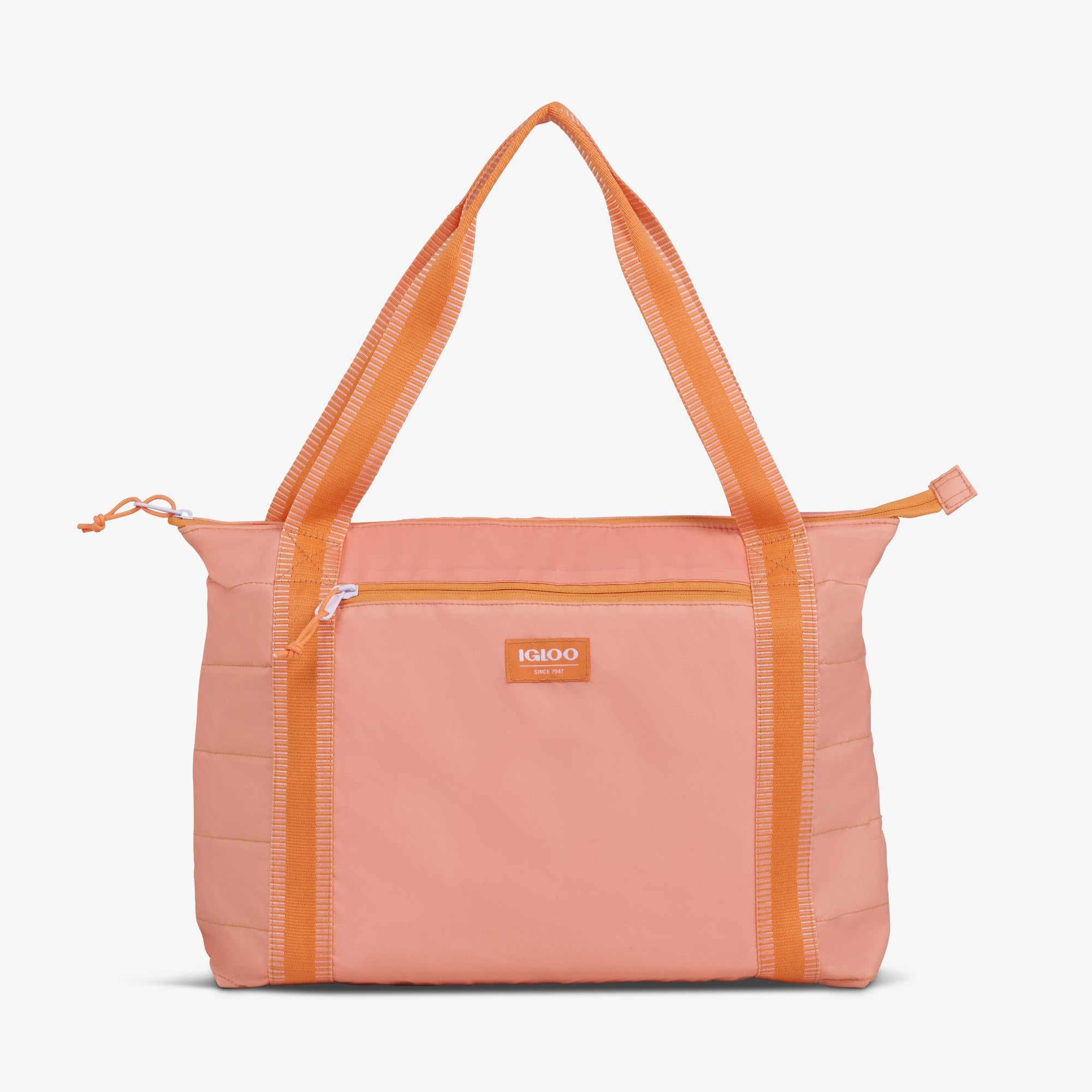Packable Puffer 20-Can Cooler Bag V8 - Apricot - Front View