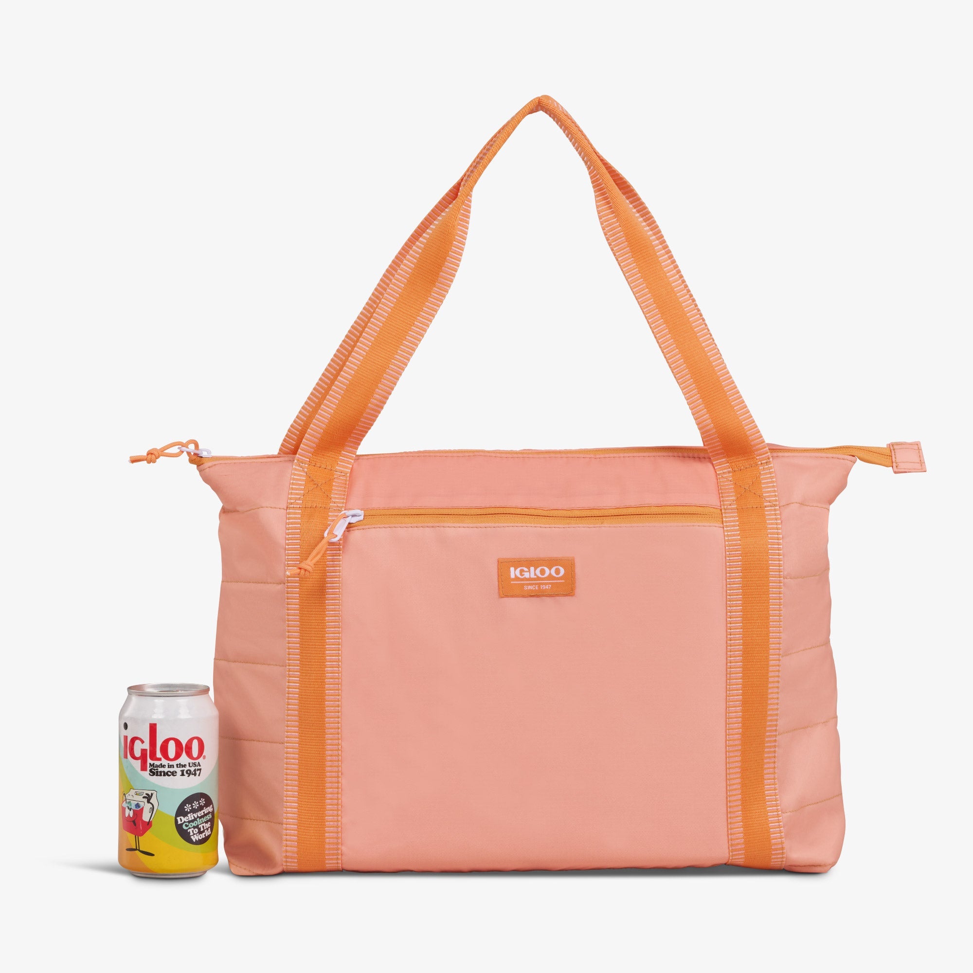 Packable Puffer 20-Can Cooler Bag V8 - Apricot - Size View