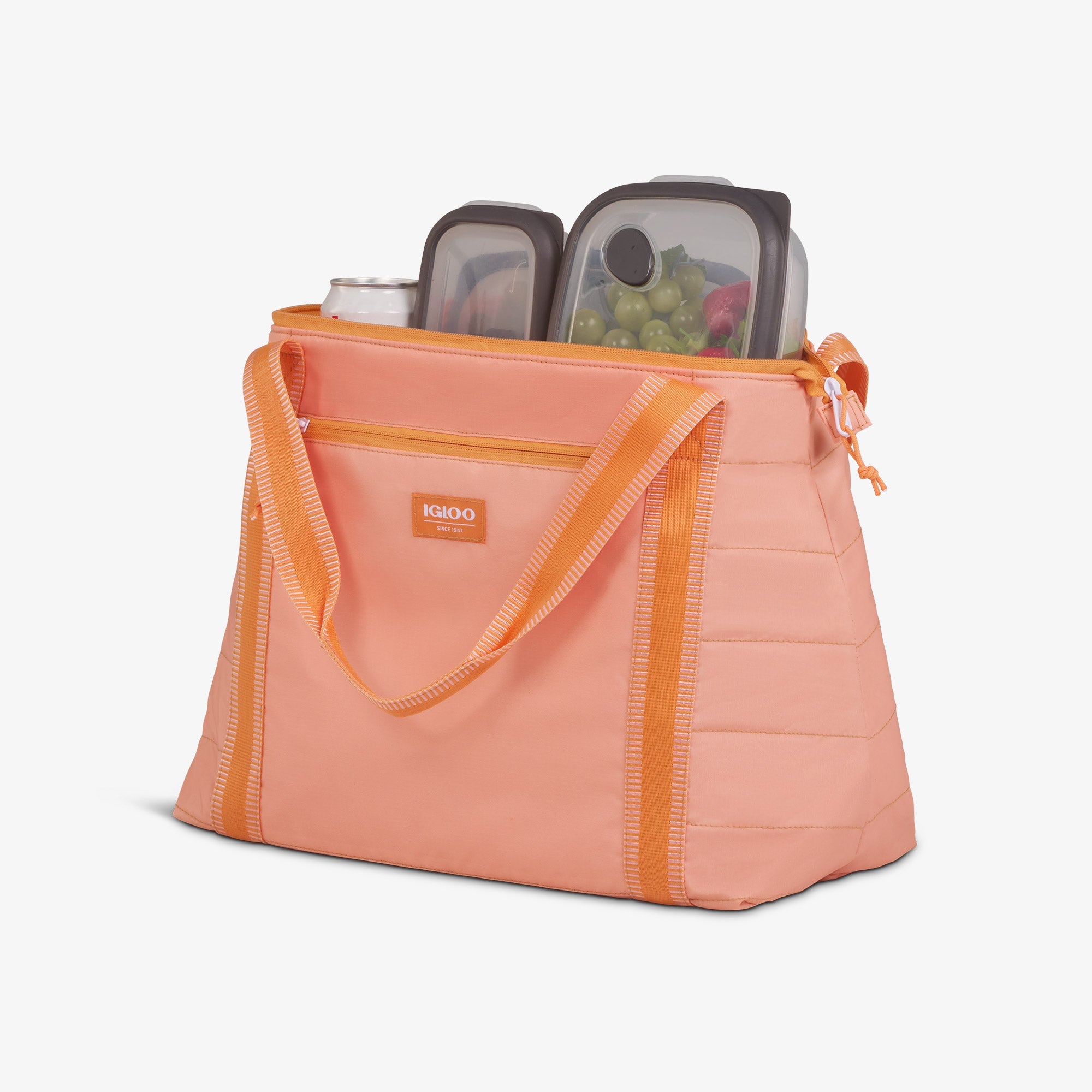 Packable Puffer 20-Can Cooler Bag V8 - Apricot - Product View