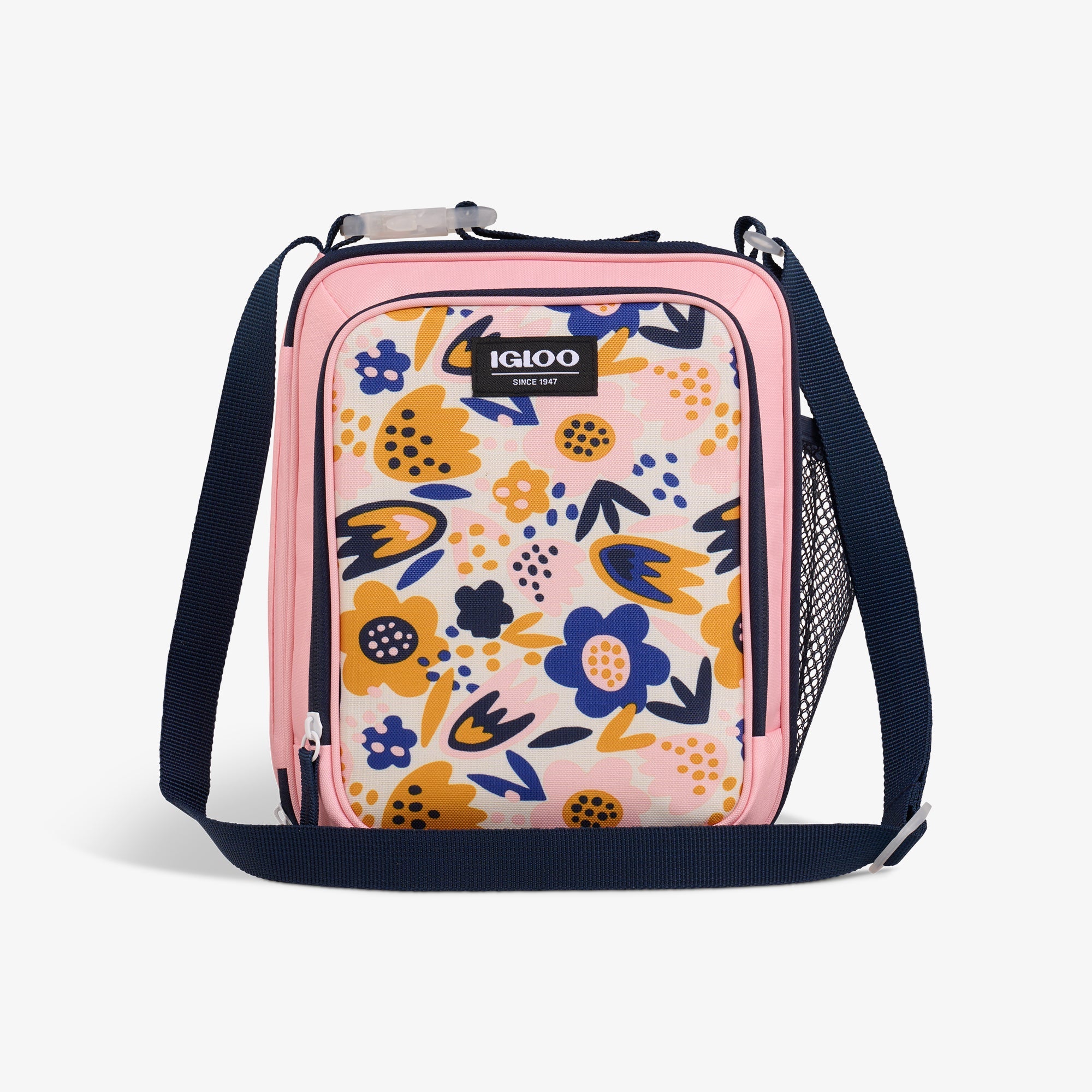 Kids Everyday Lunch Vertical Cooler Bag S6 - Floral - Front View