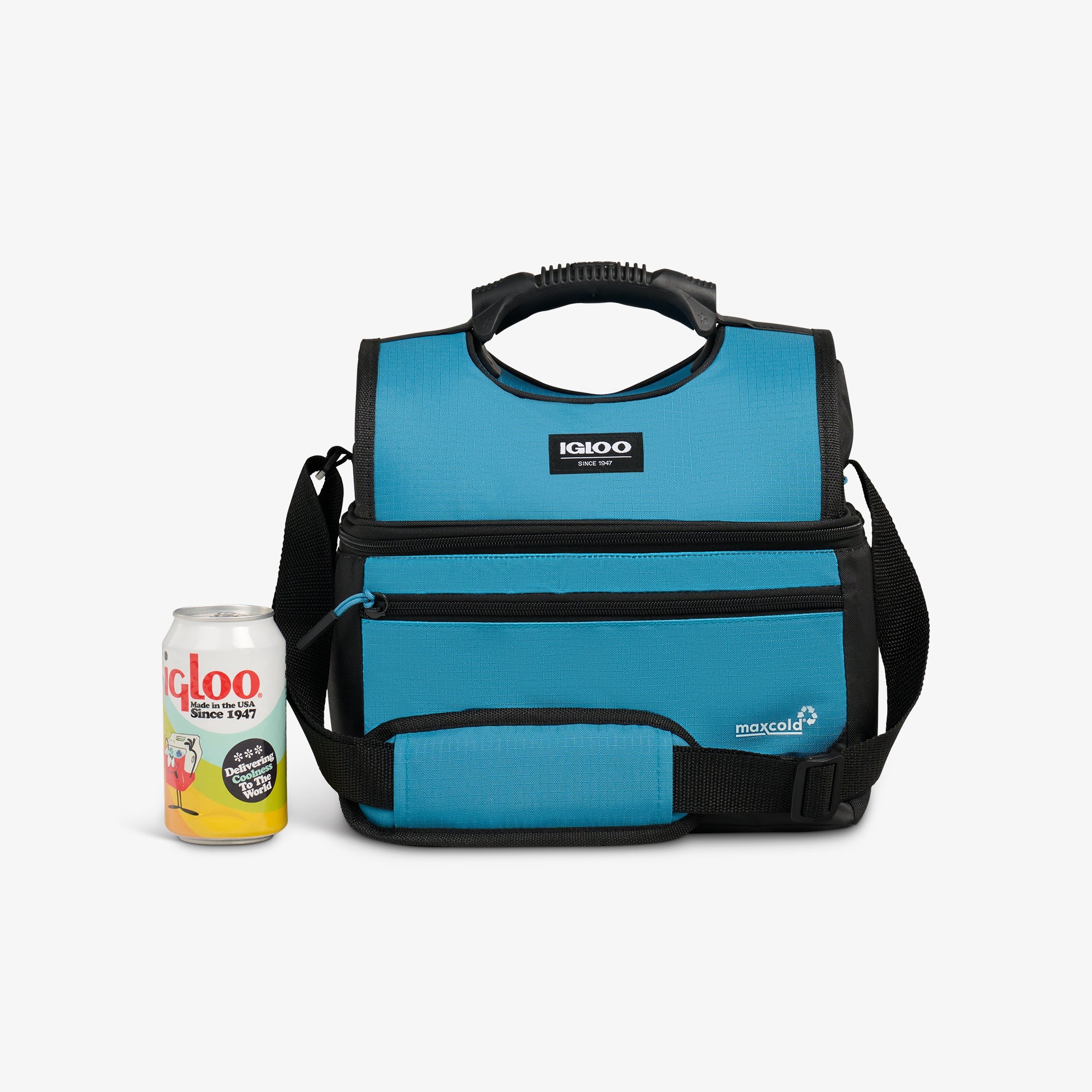 Latitude Gripper 16-Can Cooler Bag Y7 - Modern Blue - Size View