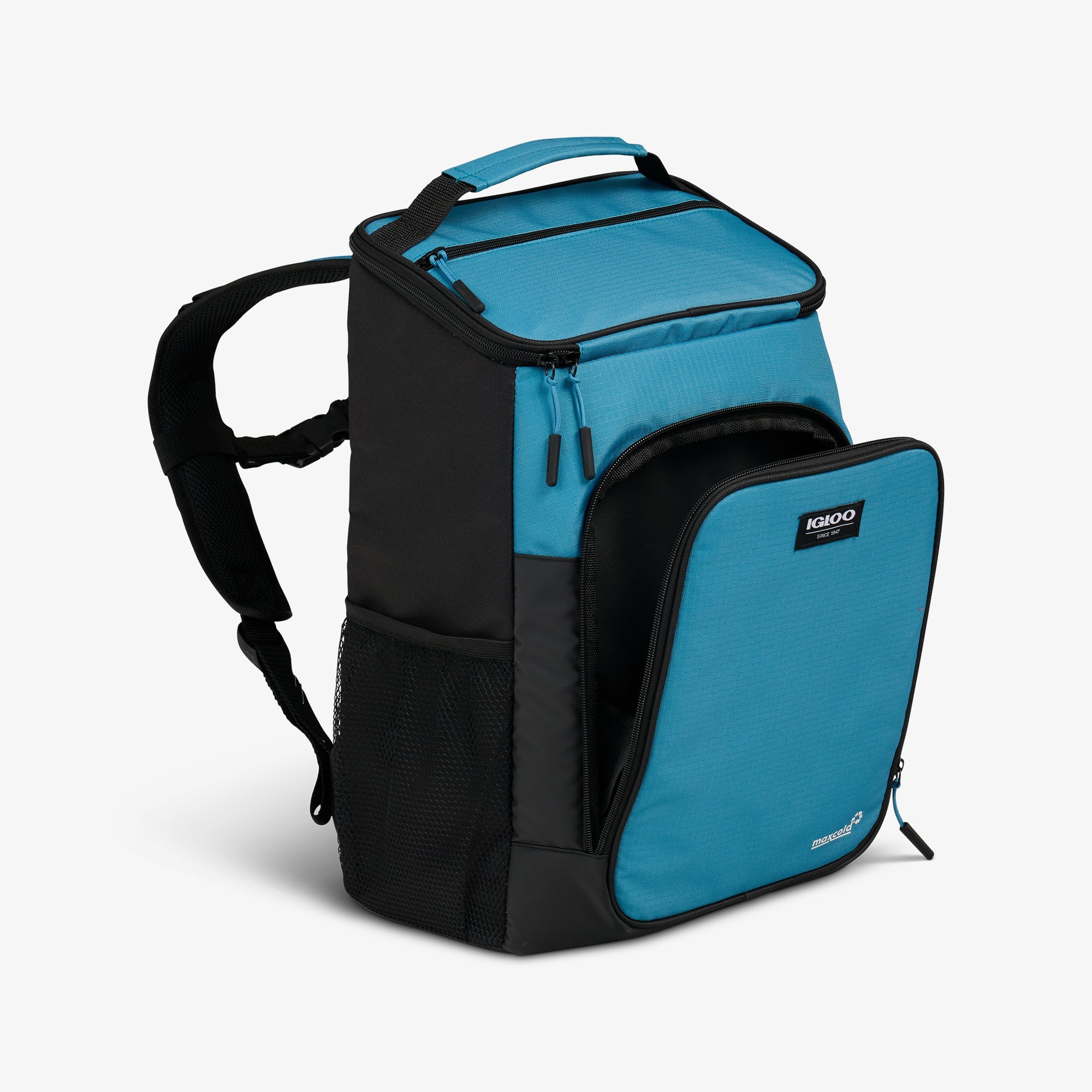 Latitude Top Grip 24-Can Backpack H3 - Modern Blue - Open View