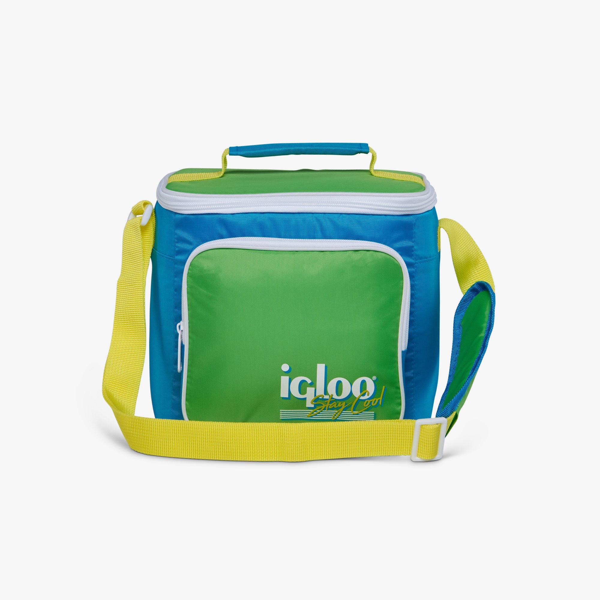 Retro Square Lunch Bag E9 - Fiesta Blue - Front View
