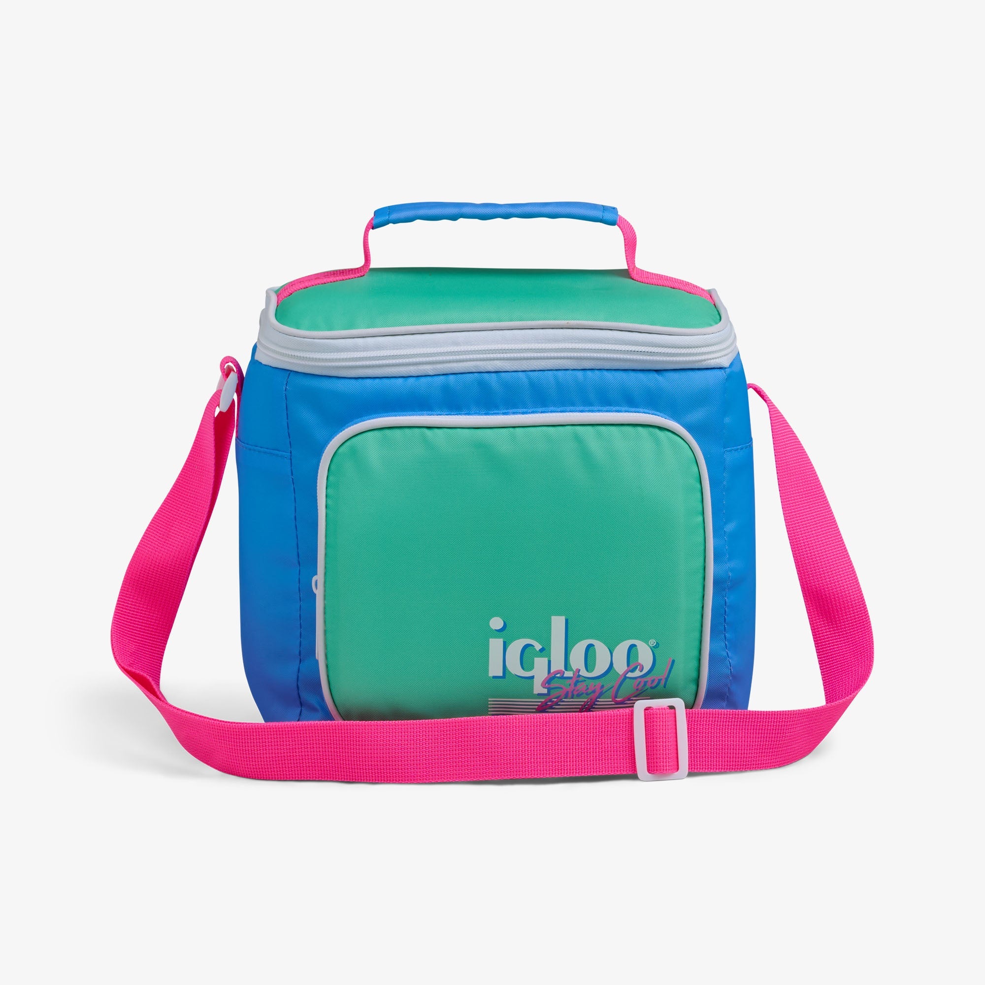Retro Square Lunch Bag E9 - Carolina Blue - Front View
