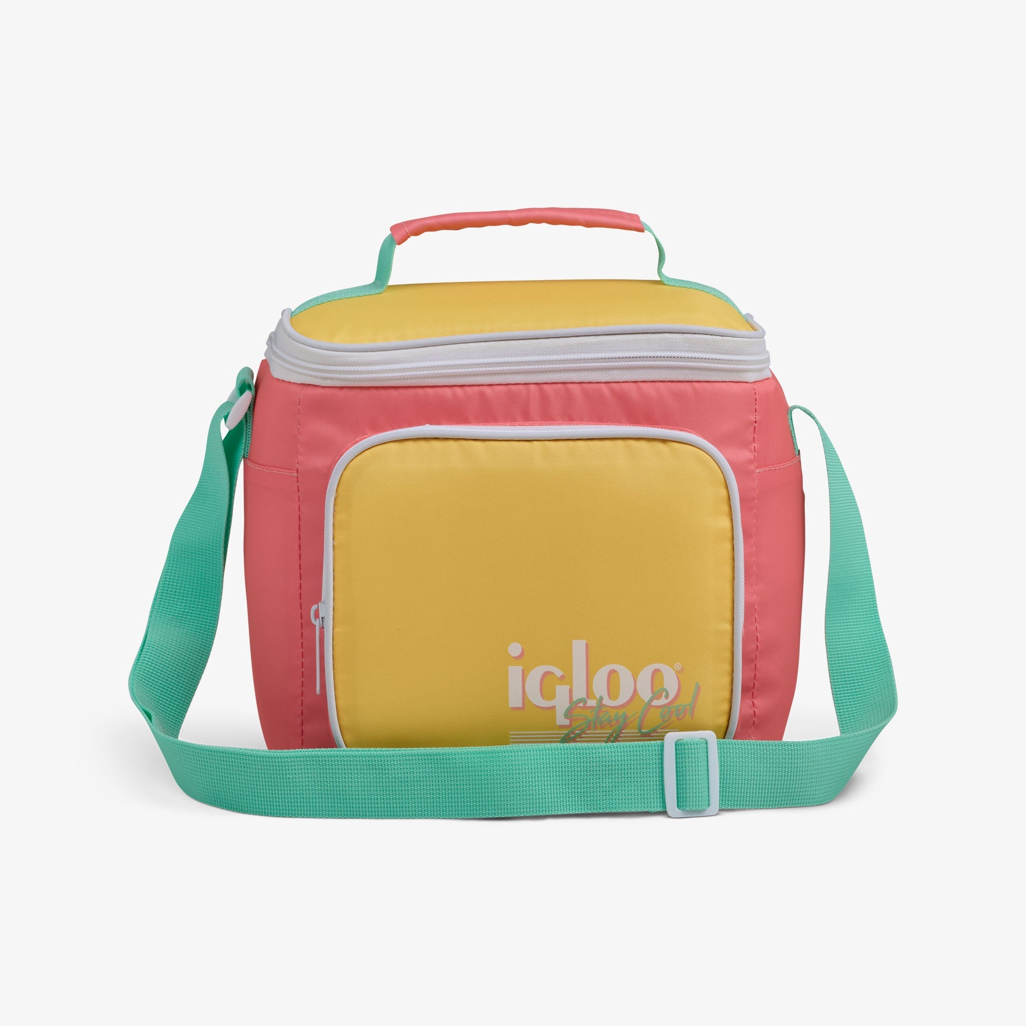 Retro Square Lunch Bag E9 - Flamingo - Front View