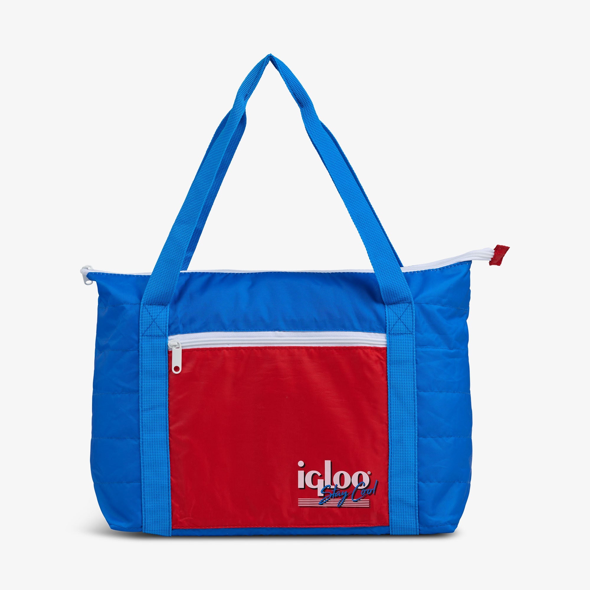 Retro Packable Puffer 20-Can Cooler Bag Q0 - Americana - Front View