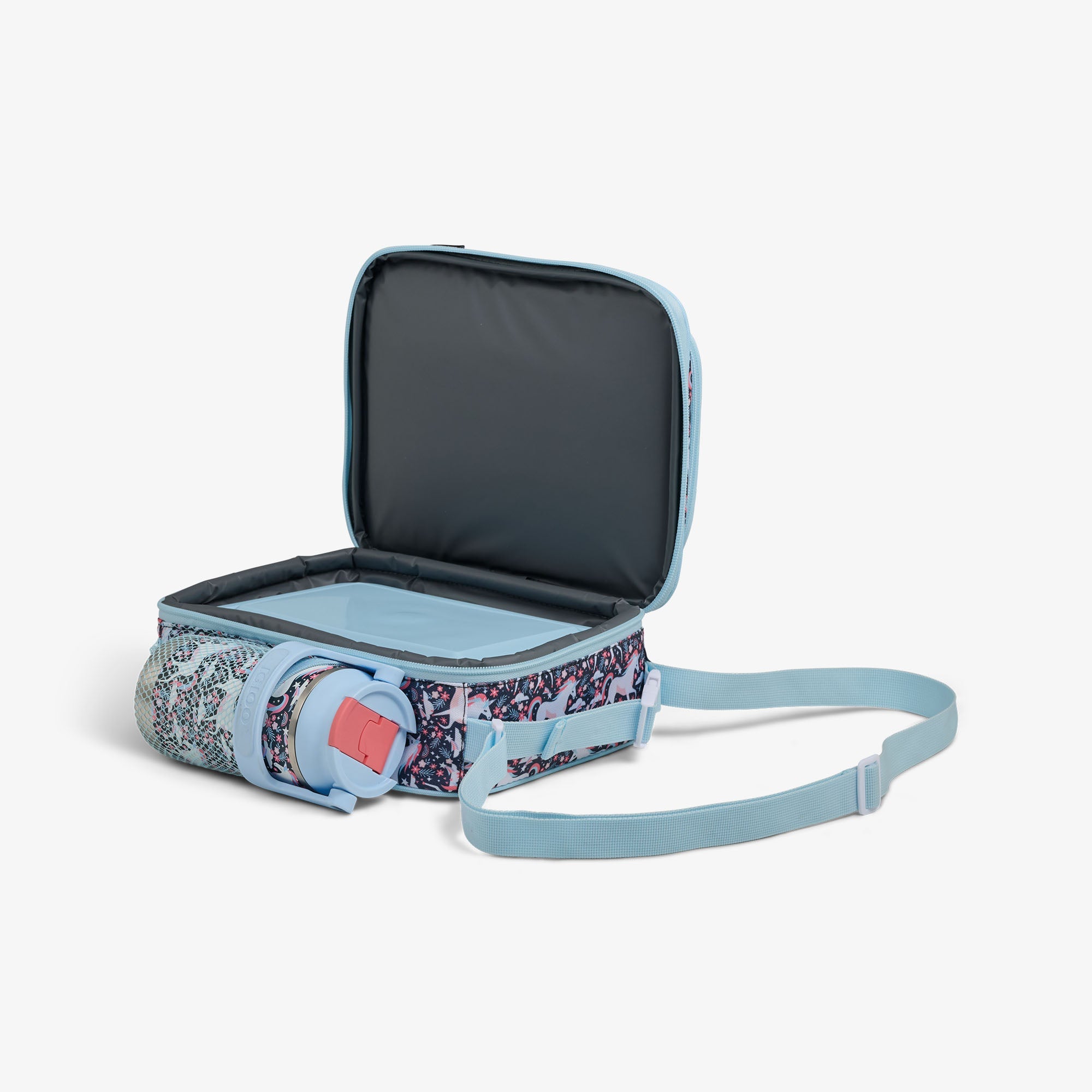 Kids Lunch Vertical Cooler + Bento Box S6 - Unicorns - Product View