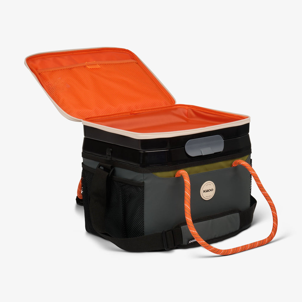 Summit Cool Fusion 18-Can Cooler Bag O7 - Tactical Gray - Open View