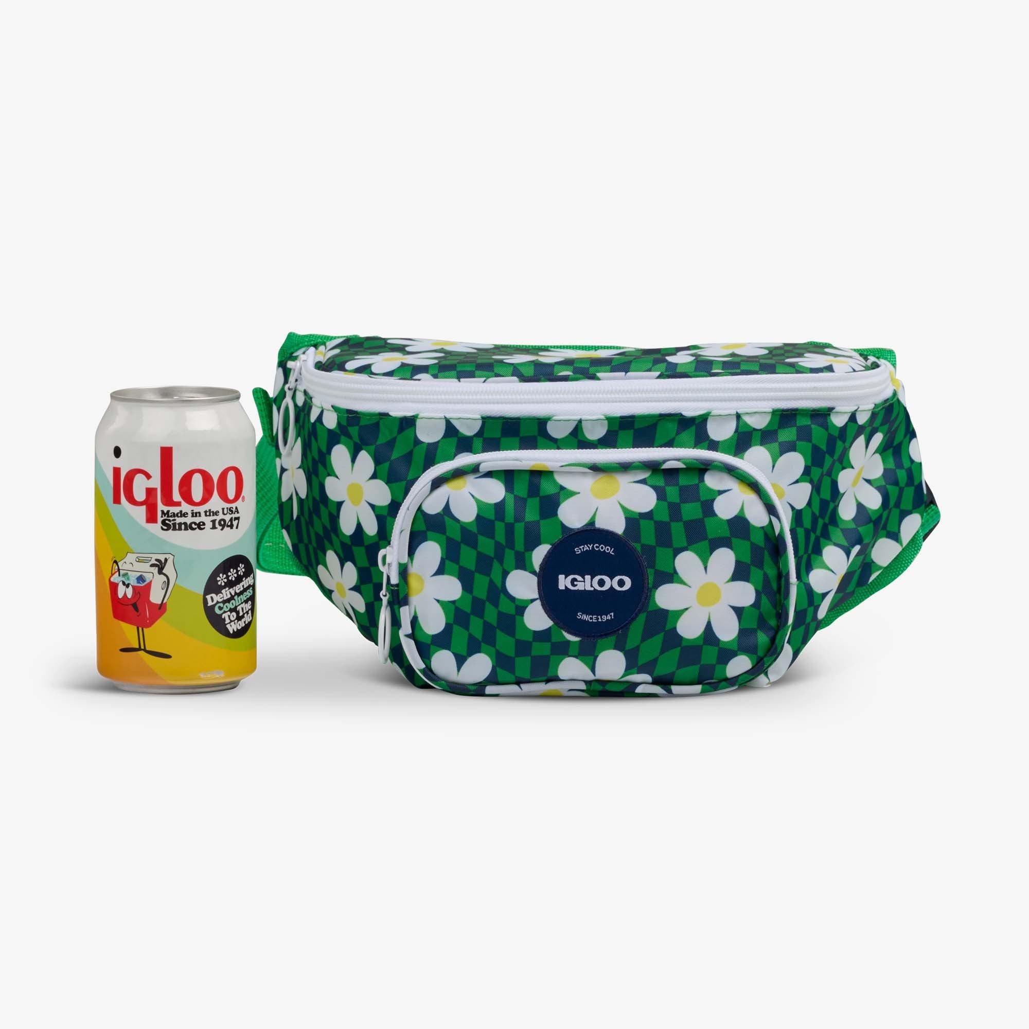Retro Fanny Pack S2 - Psychedelic Daisy - Size View
