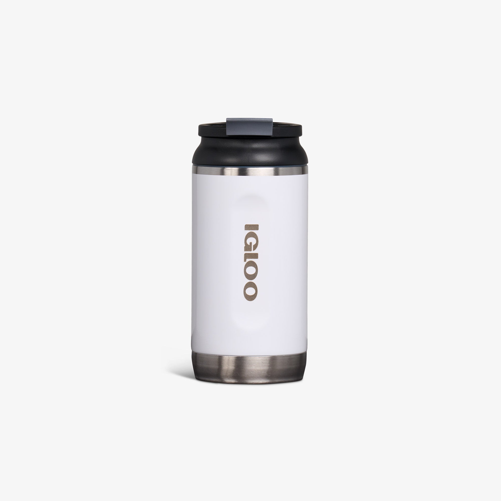 12 Oz Flip ‘n’ Sip Tumbler O2 - Gloss White - Front View