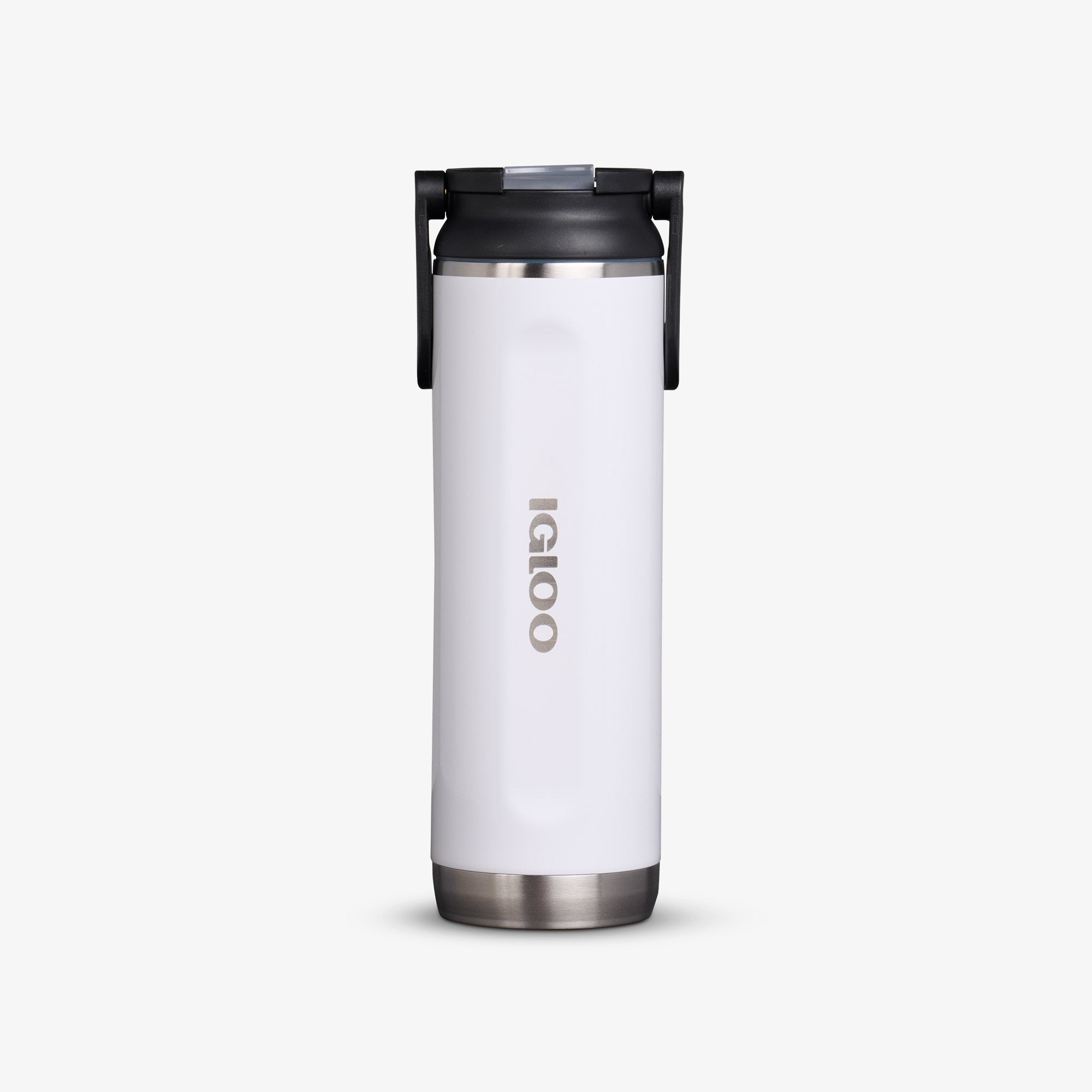 20 Oz Sport Sipper Bottle D1 - Gloss White - Front View