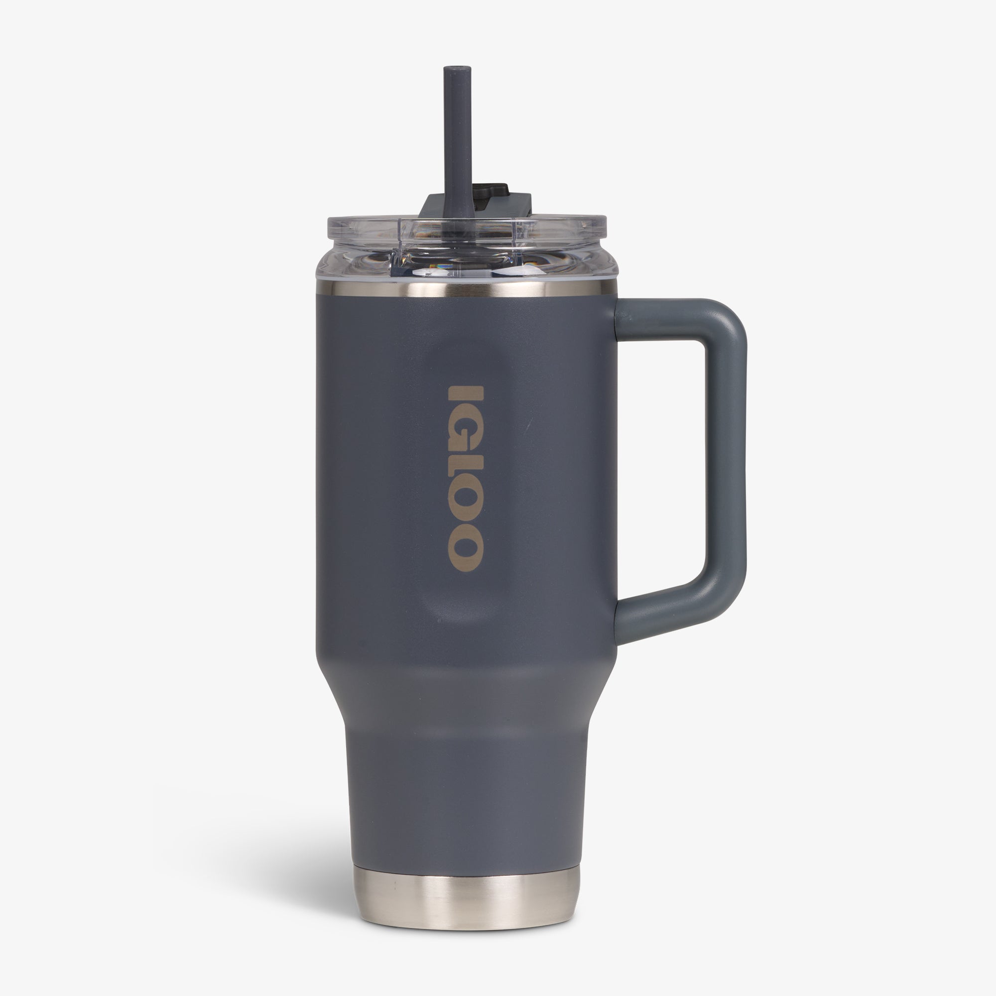 32 Oz Flip ‘n’ Sip Travel Mug P1 - Carbonite - Carbonite - Custom - Strap View