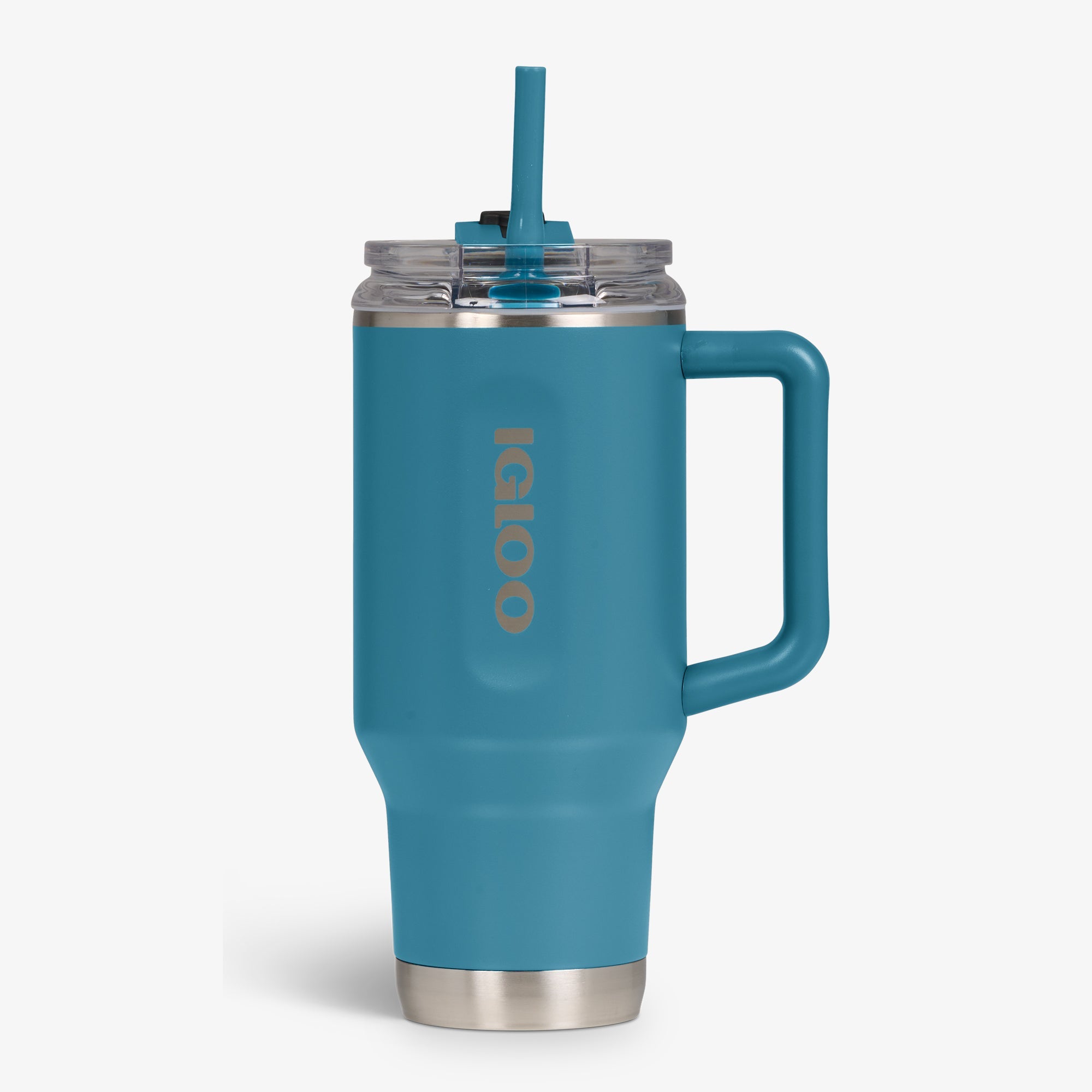 32 Oz Flip ‘n’ Sip Travel Mug P1 - Modern Blue - Strap View