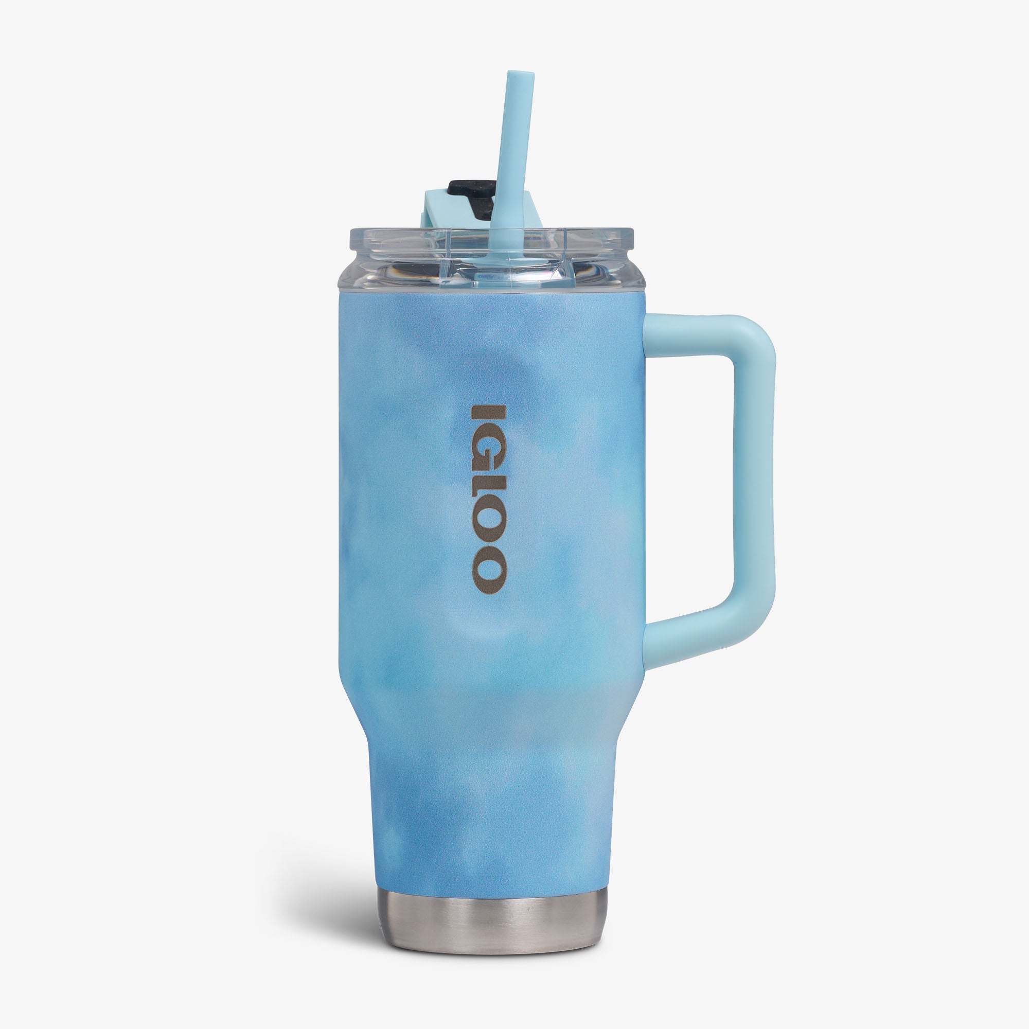 32 Oz Flip ‘n’ Sip Travel Mug P1 - Cloud Powder Blue - Front View