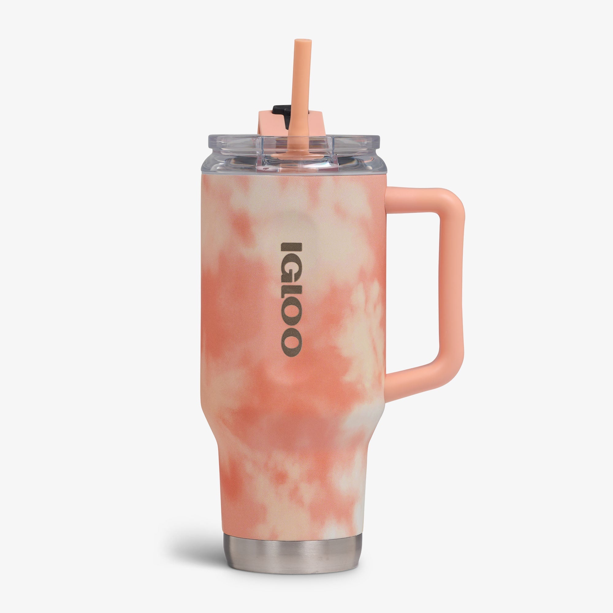 32 Oz Flip ‘n’ Sip Travel Mug P1 - Cloud Apricot - Front View