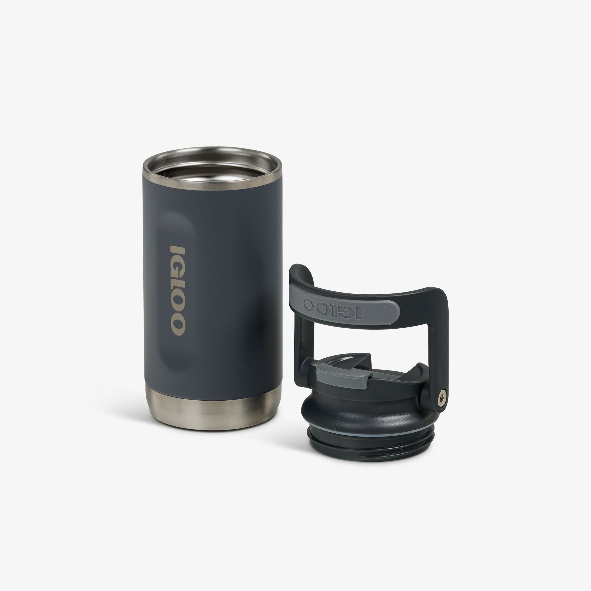 12 Oz Flip ‘n’ Sip Tumbler O2 - Carbonite - Open View