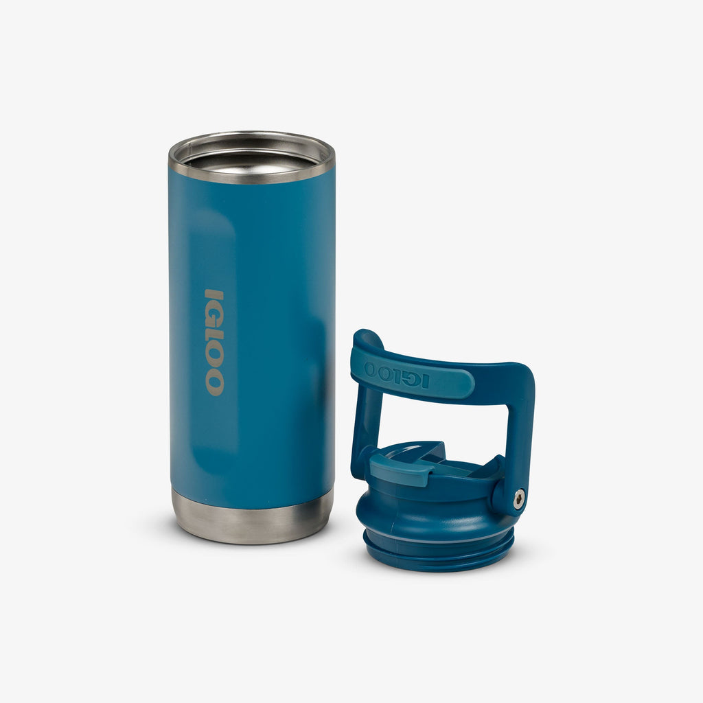 16 Oz Flip ‘n’ Sip Tumbler U0 - Modern Blue - Open View