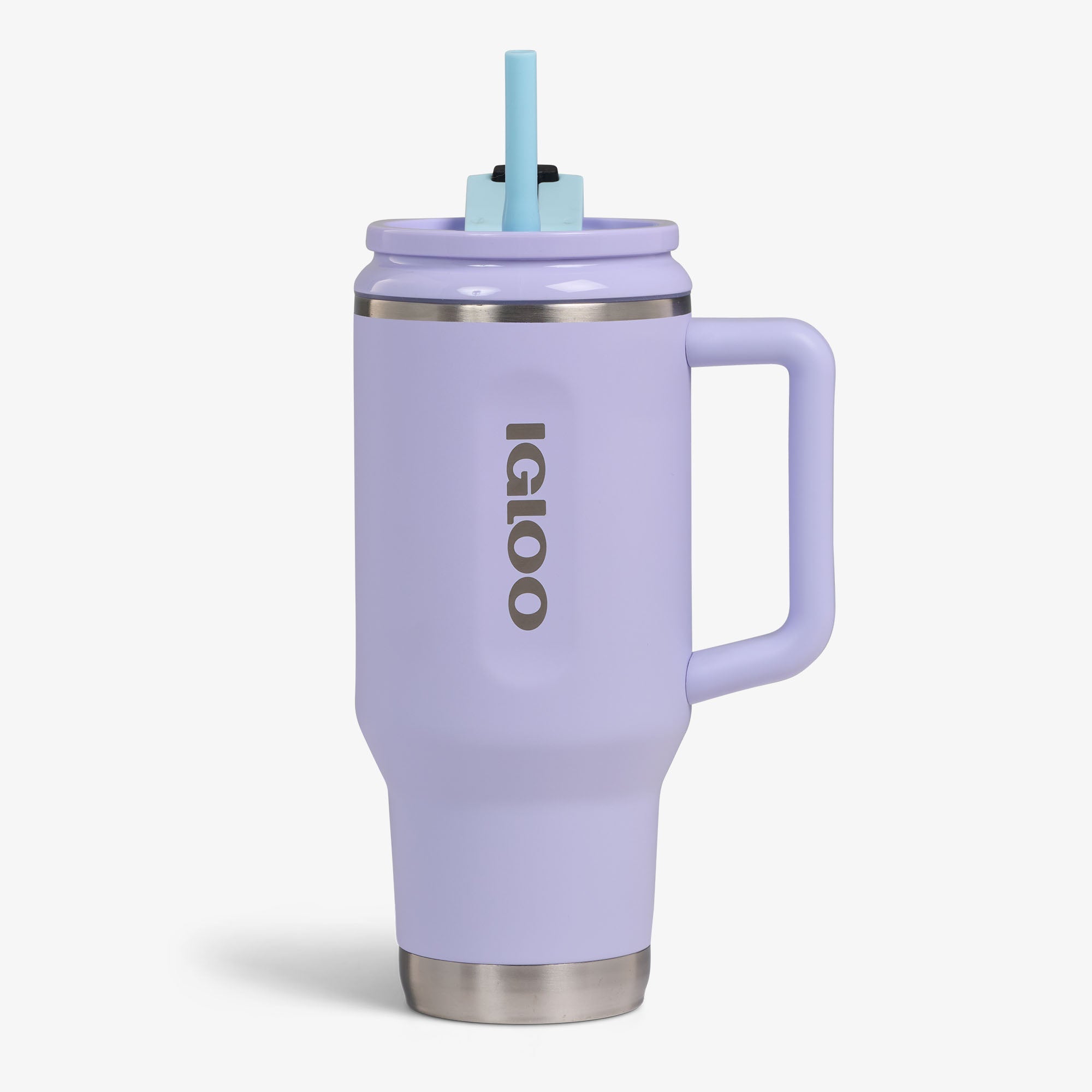 32 Oz Flip ‘n’ Sip Travel Mug P1 - Lilac Breeze - Lilac Breeze - Custom - Strap View