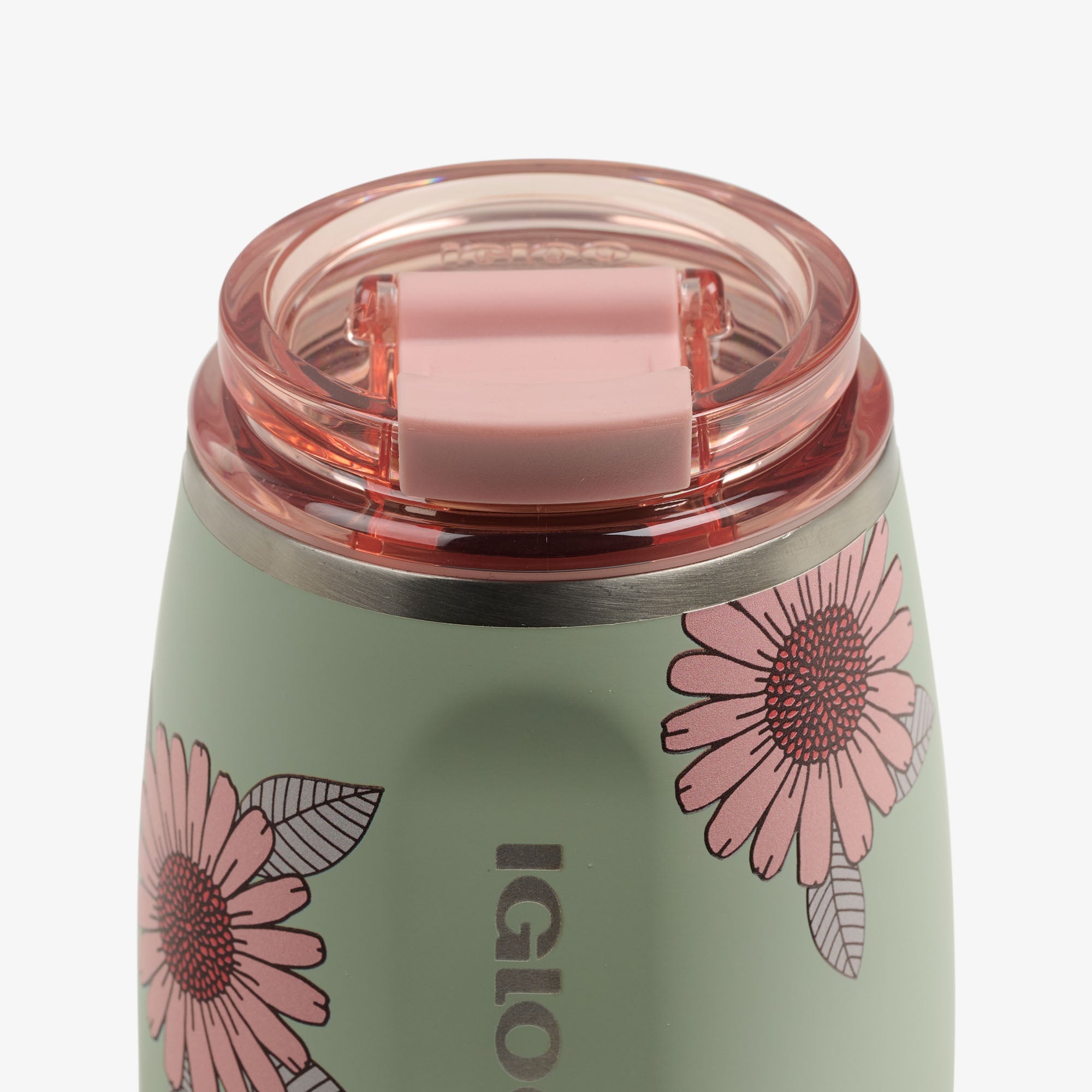Floral 10 Oz Wine Tumbler H6 - Sage - Product View