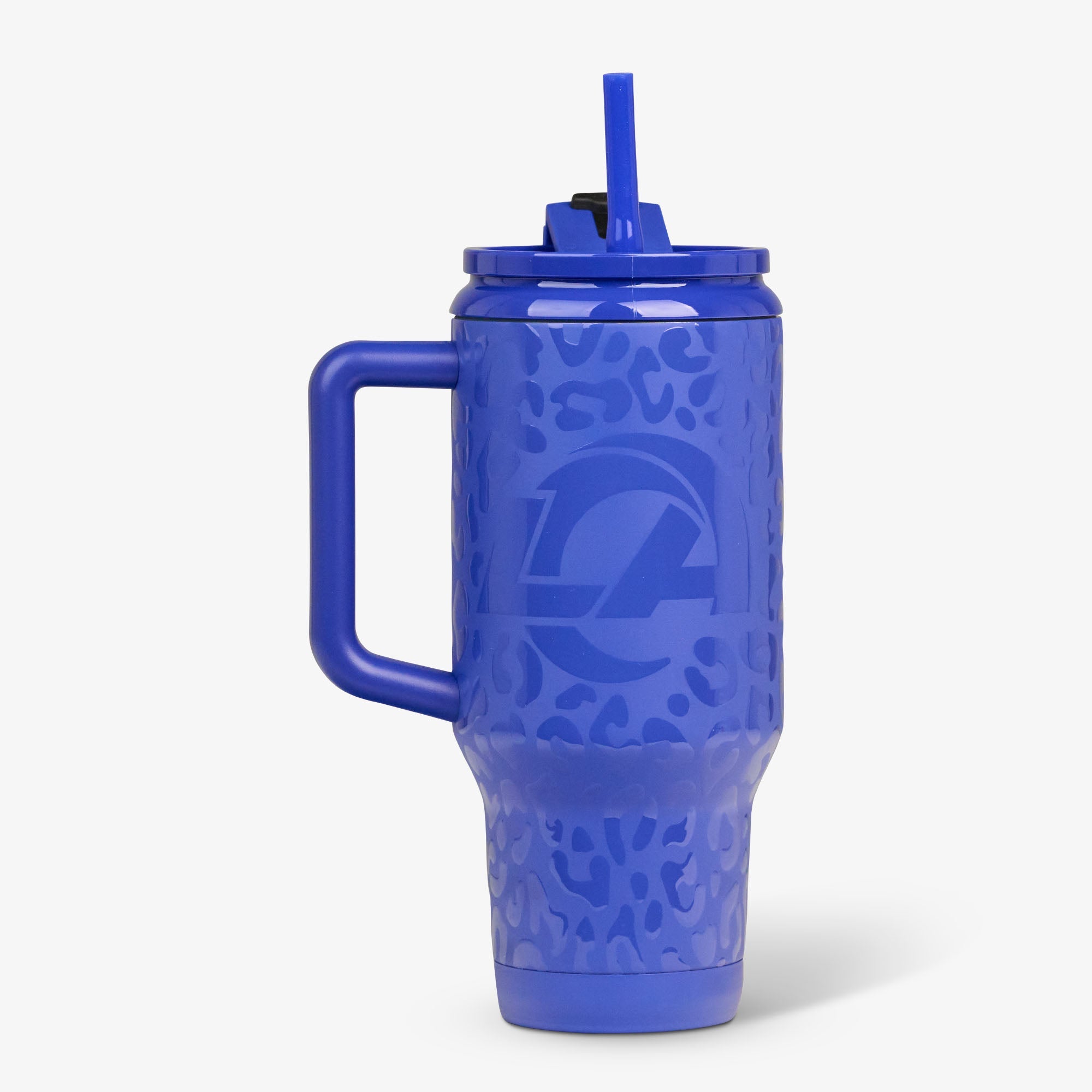 NFL 32 Oz Leopard Flip ‘n’ Sip Travel Mug A7 - Rams - Product View