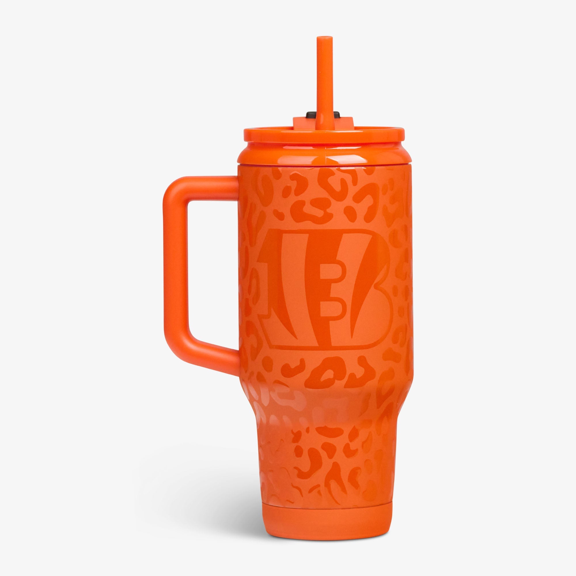 NFL 32 Oz Leopard Flip ‘n’ Sip Travel Mug A7 - Bengals - Product View