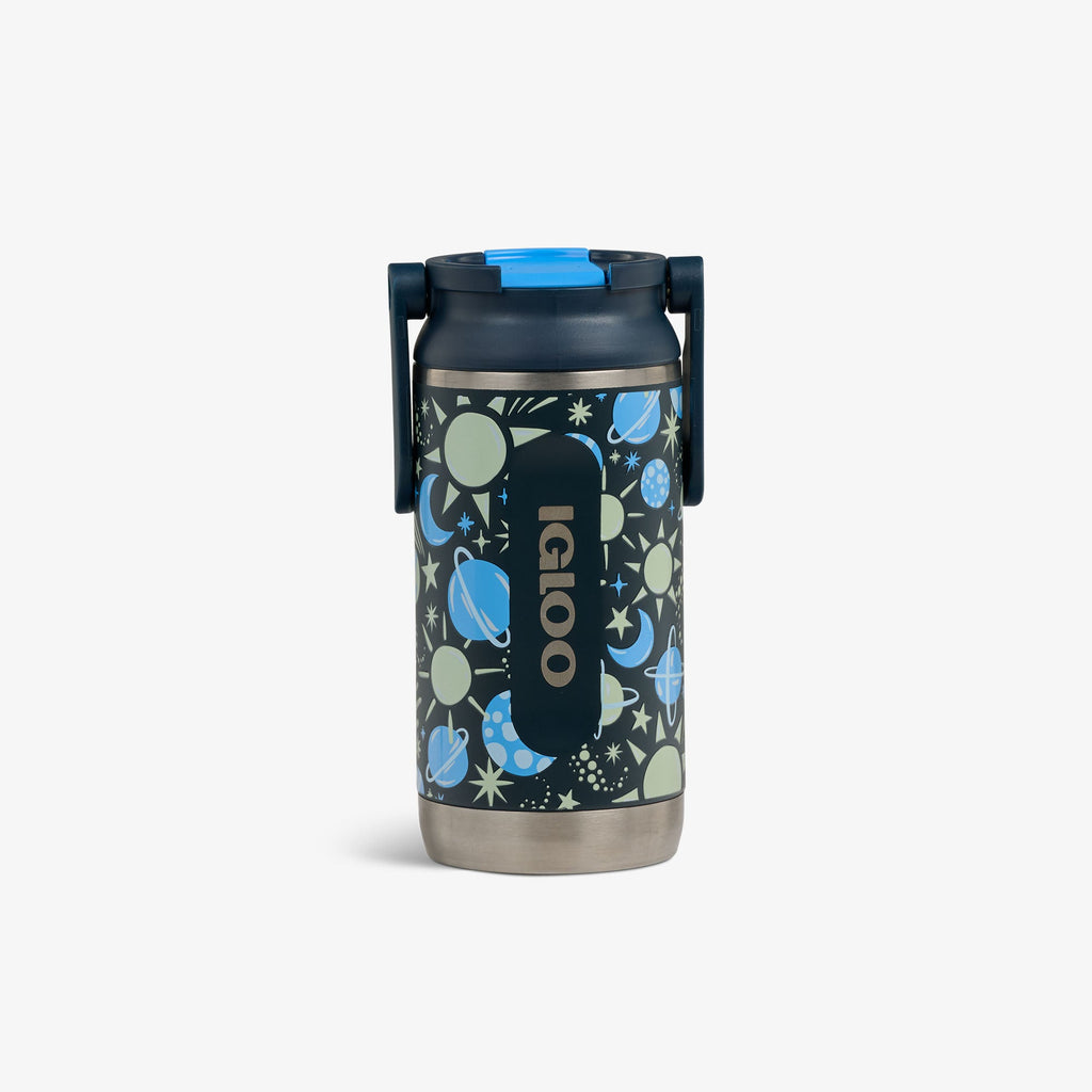 Kids Lunch Glow 12 Oz Sipper Bottle C4 - Cosmic Glow - Front View