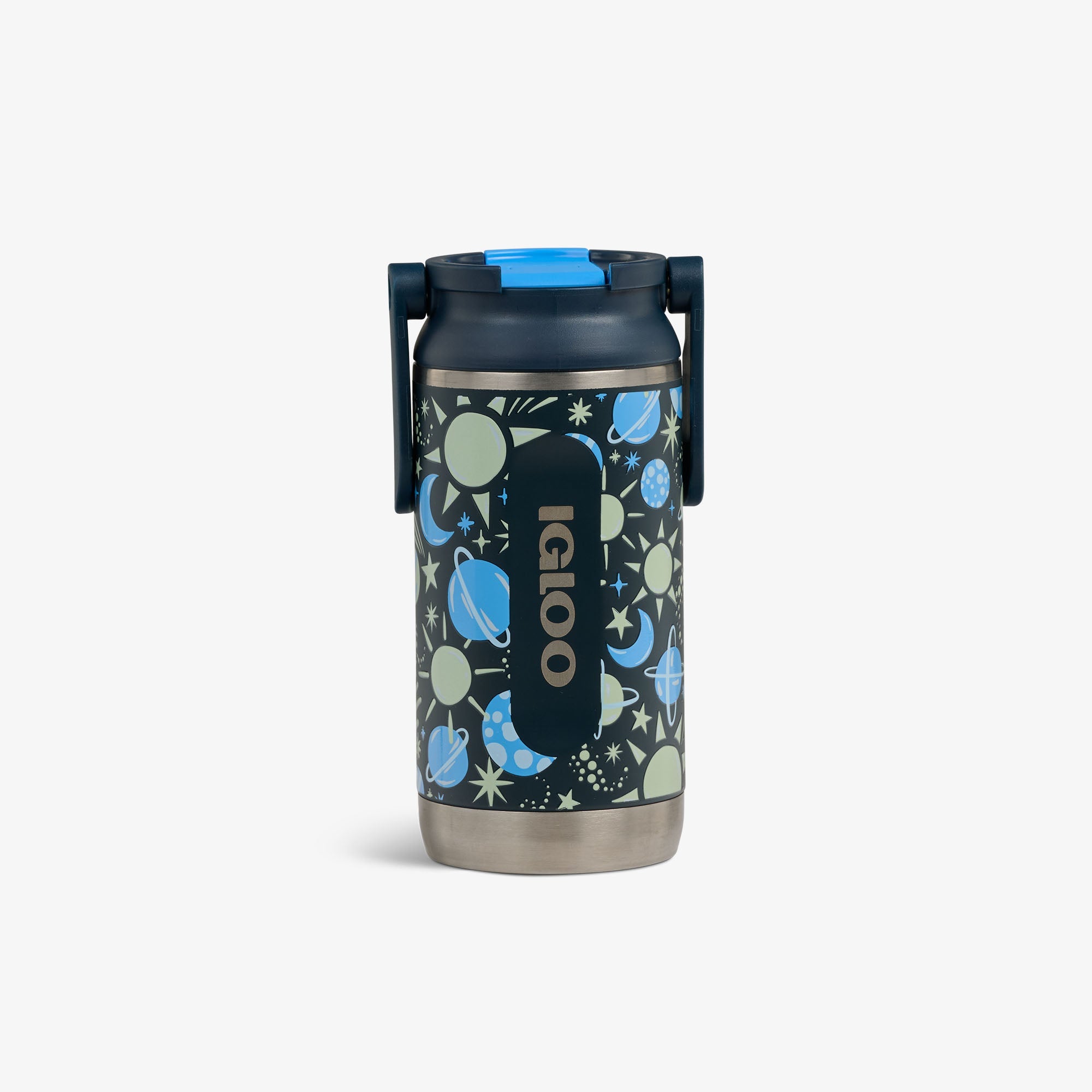 Kids Lunch Glow 12 Oz Sipper Bottle C4 - Cosmic Glow - Front View
