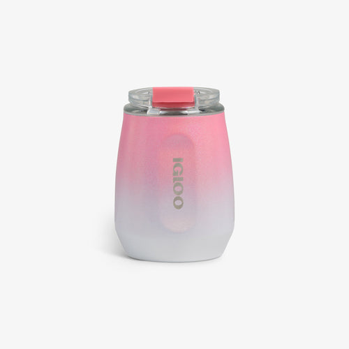 10 Oz Wine Tumbler T1 - Gradient Pink - Front View