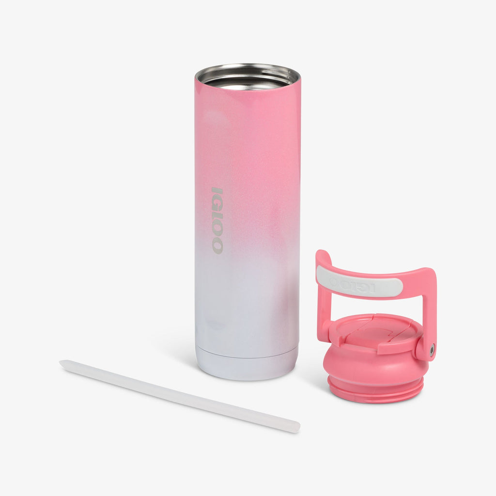 20 Oz Sport Sipper Bottle D1 - Gradient Pink - Open View